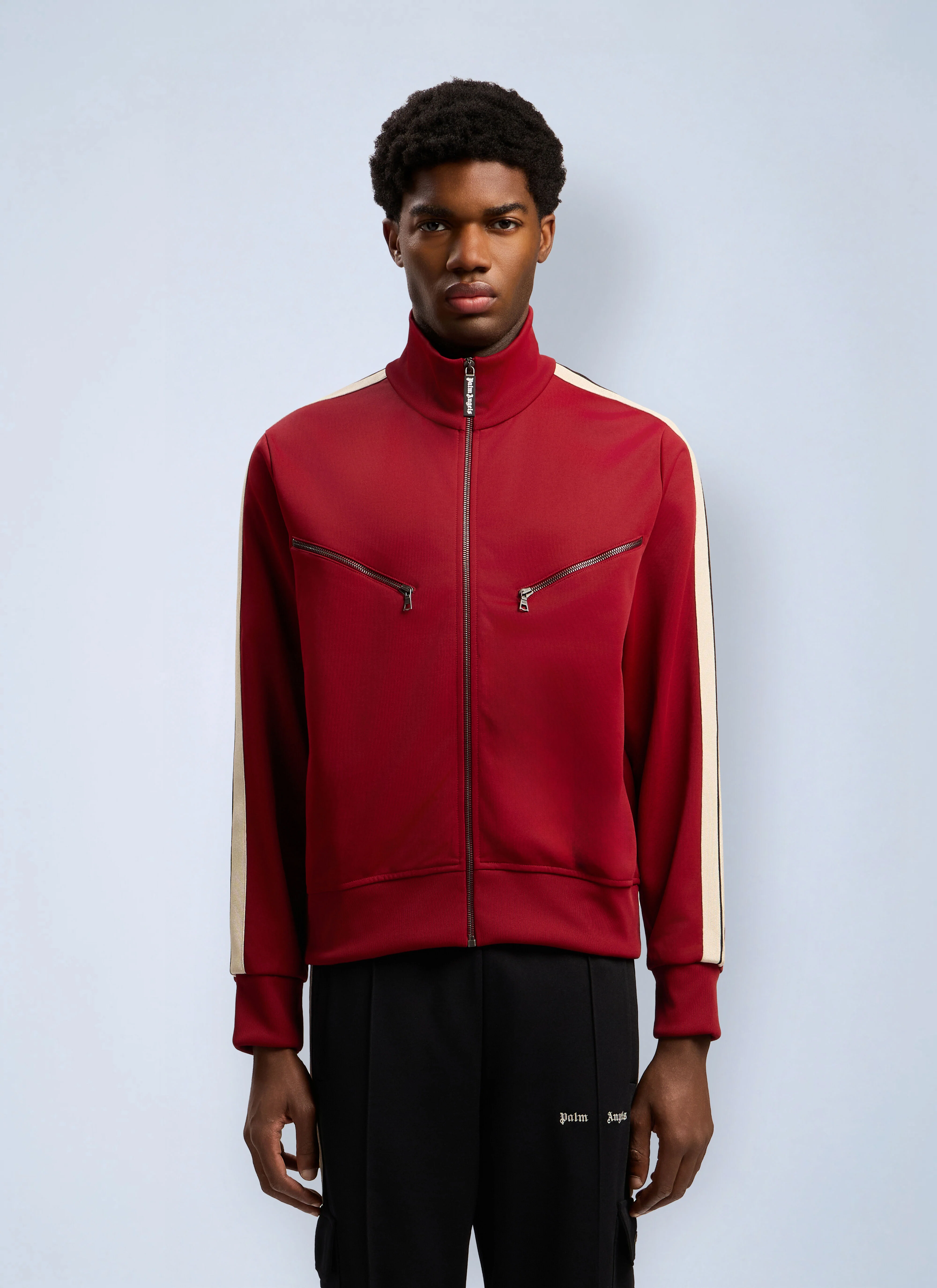 Curved Logo Zip-Up Track Jacket - 1