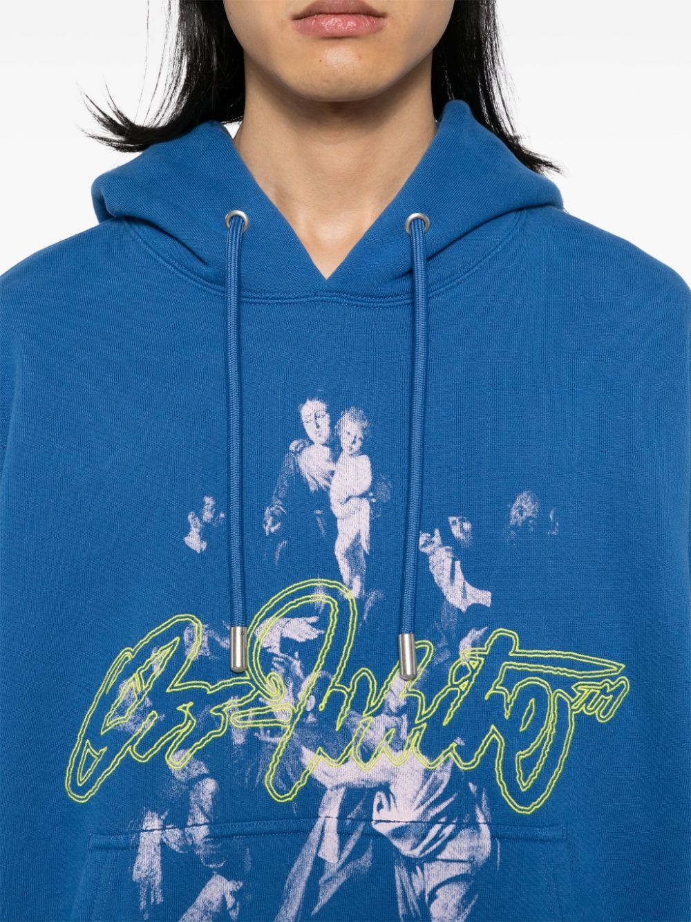 graphic print cotton hoodie - 5