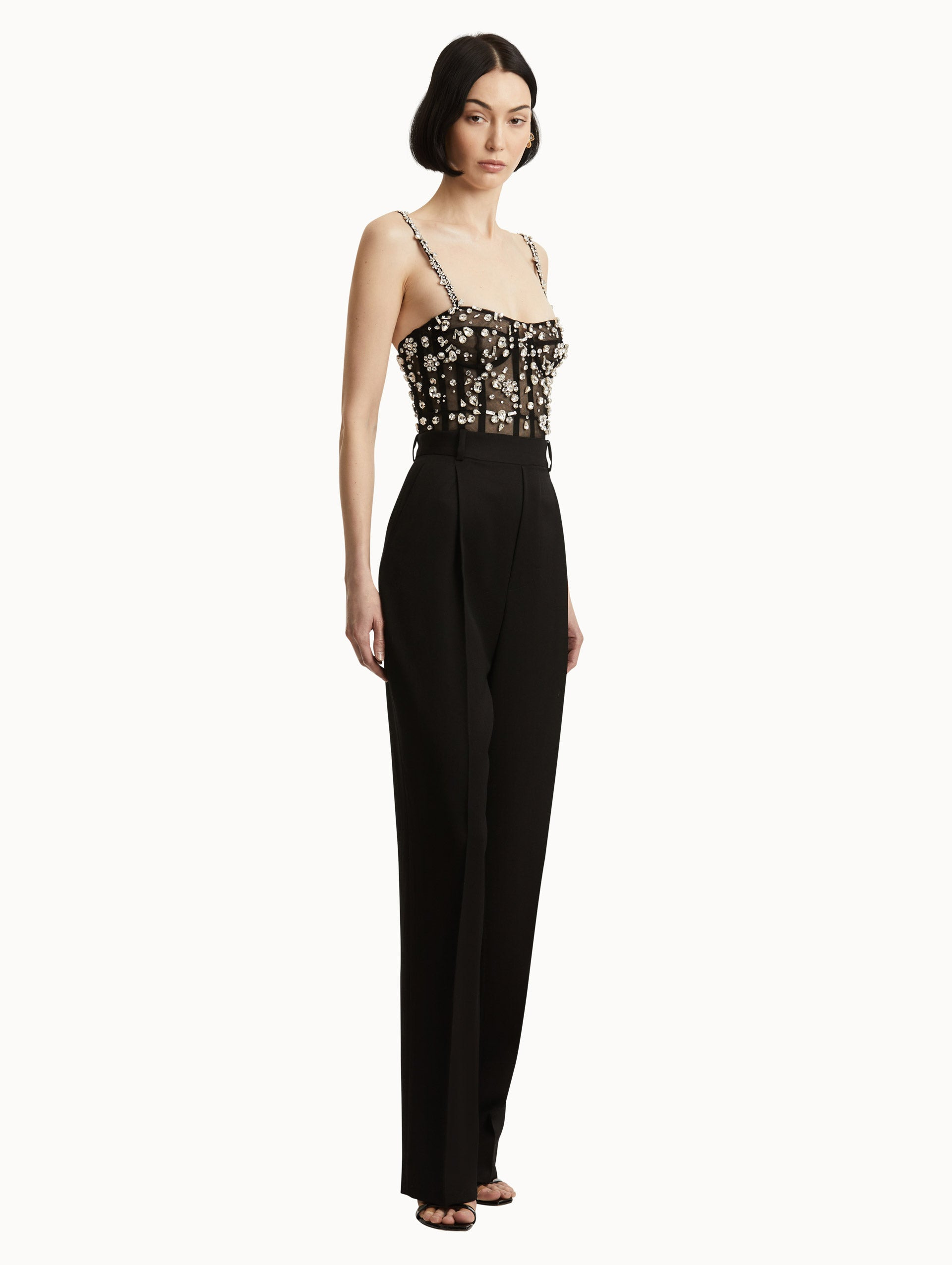 CRYSTAL CLUSTER EMBROIDERED JUMPSUIT - 4