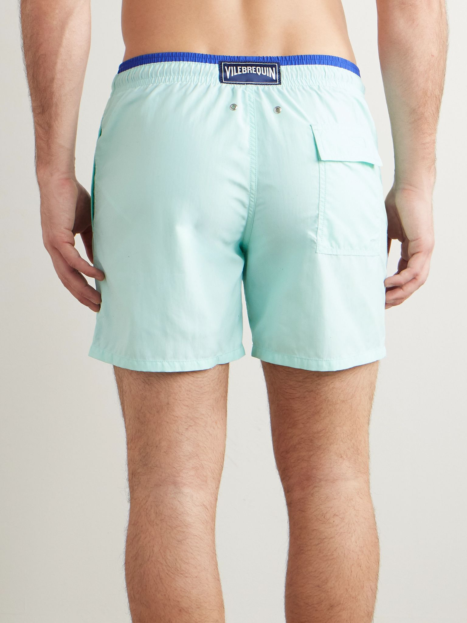 Moka Straight-Leg Mid-Length ECONYL® Swim Shorts Blue - 3