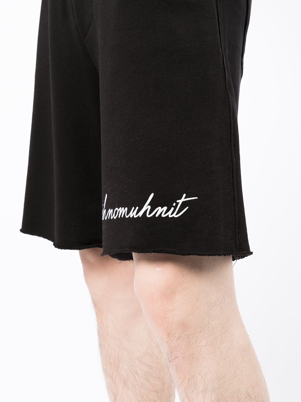 logo-print cotton track shorts - 5