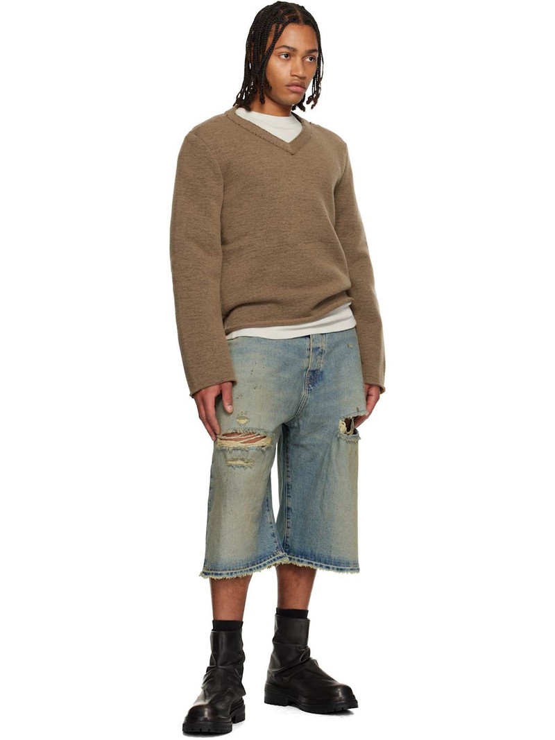 424 Brown V-Neck Sweater outlook