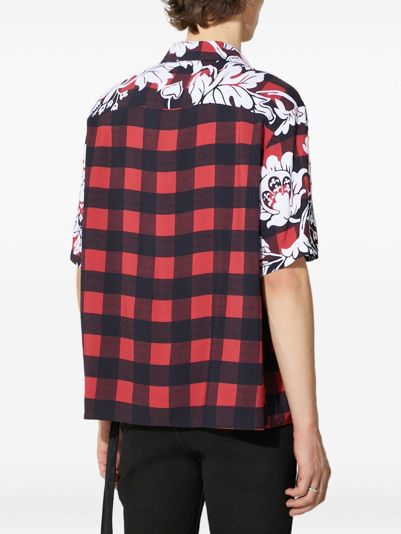 check-pattern short-sleeve shirt 4