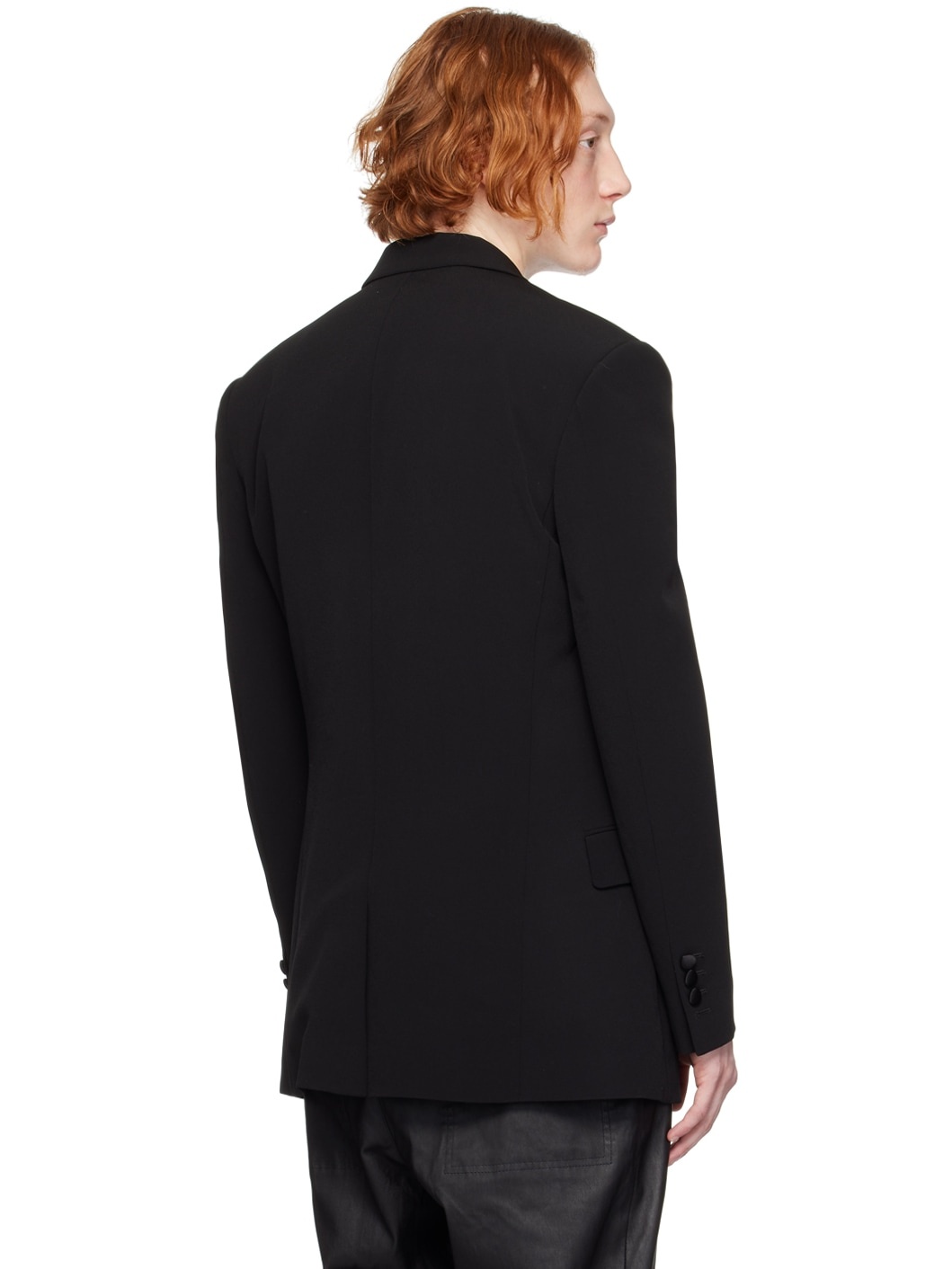 Black Single-Button Blazer - 3