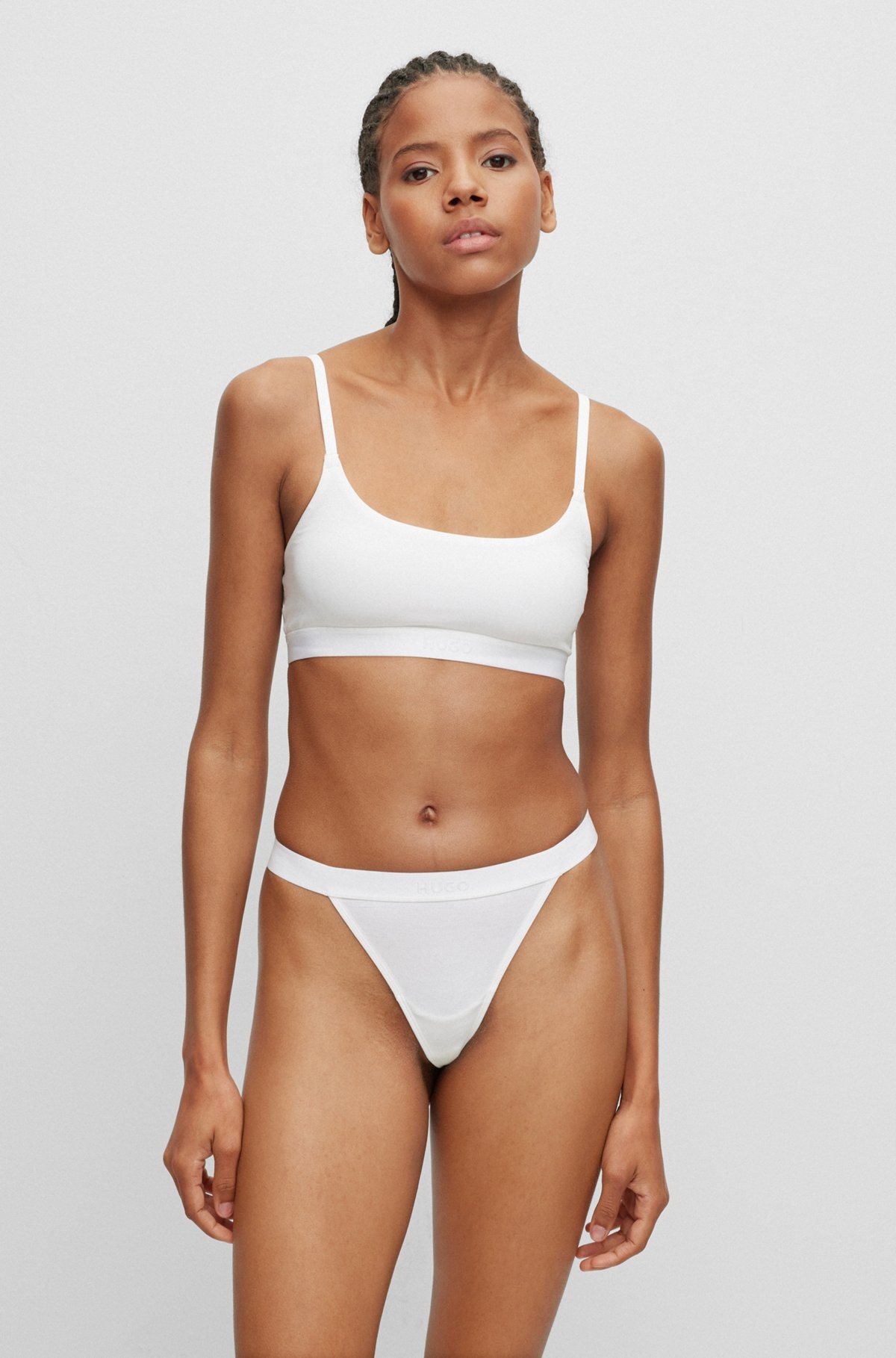 STRING BRIEFS IN STRETCH MODAL WITH LOGO WAISTBAND - 2