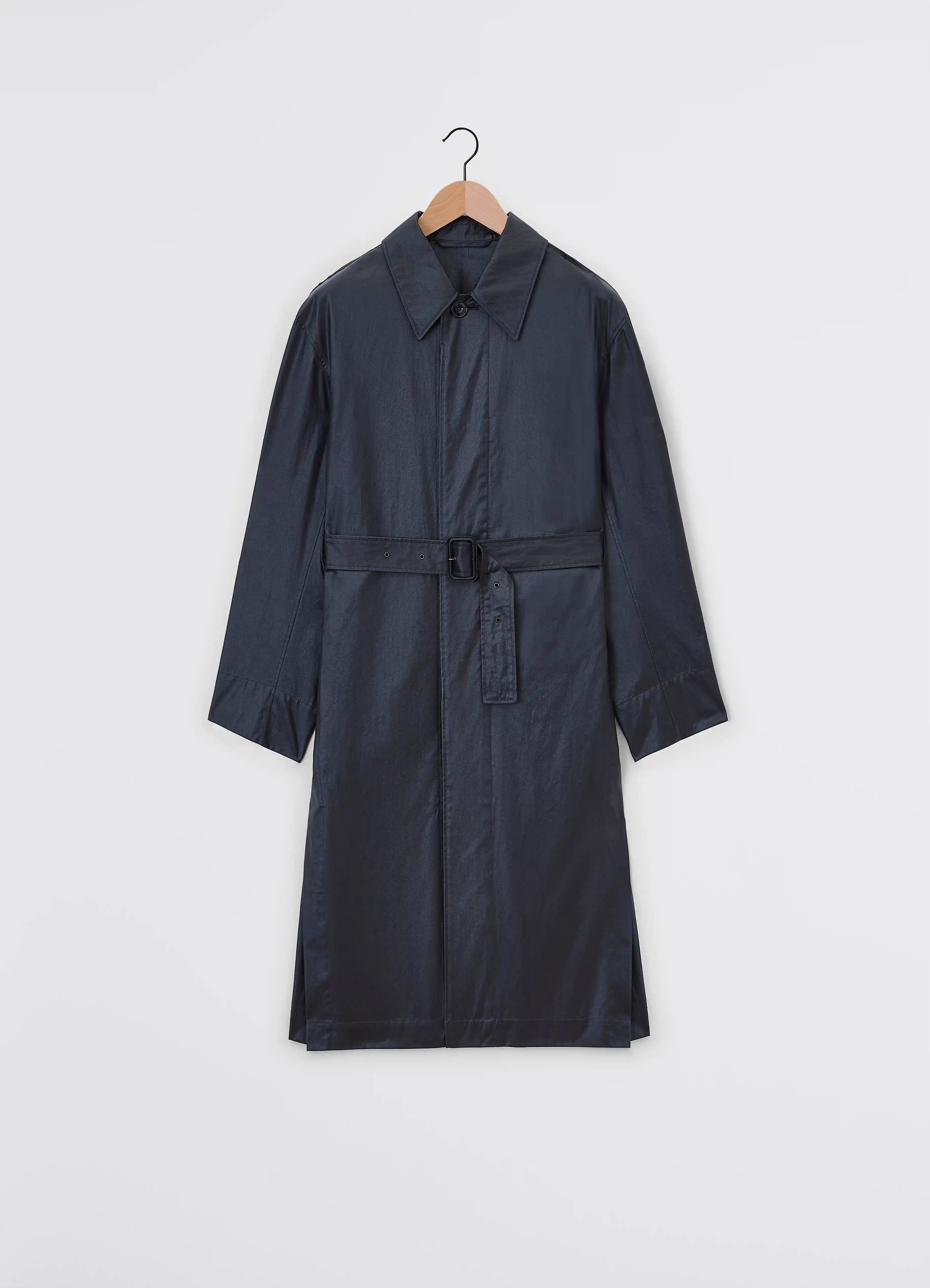 BELTED RAIN COAT WITH SLITS - 4