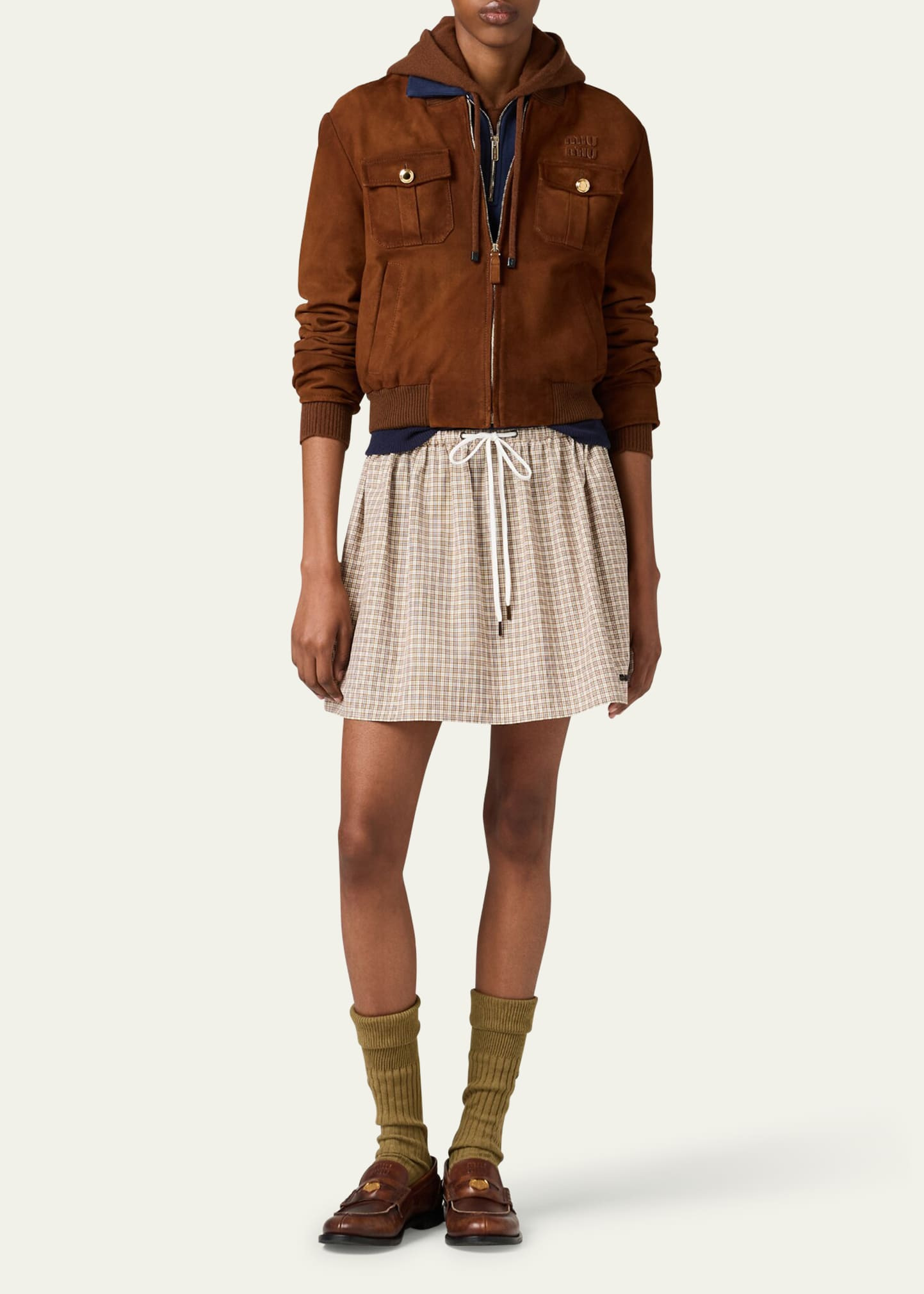 Suede Zip Bomber Jacket - 2