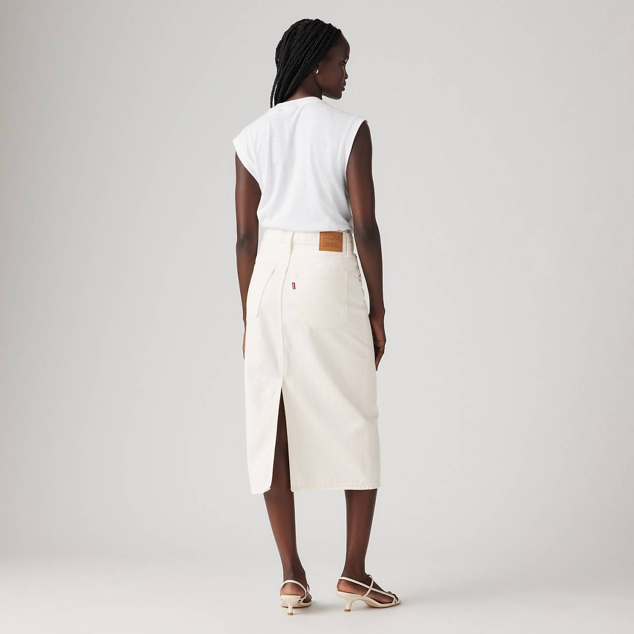 HIGH RISE SLIT SKIRT - 4