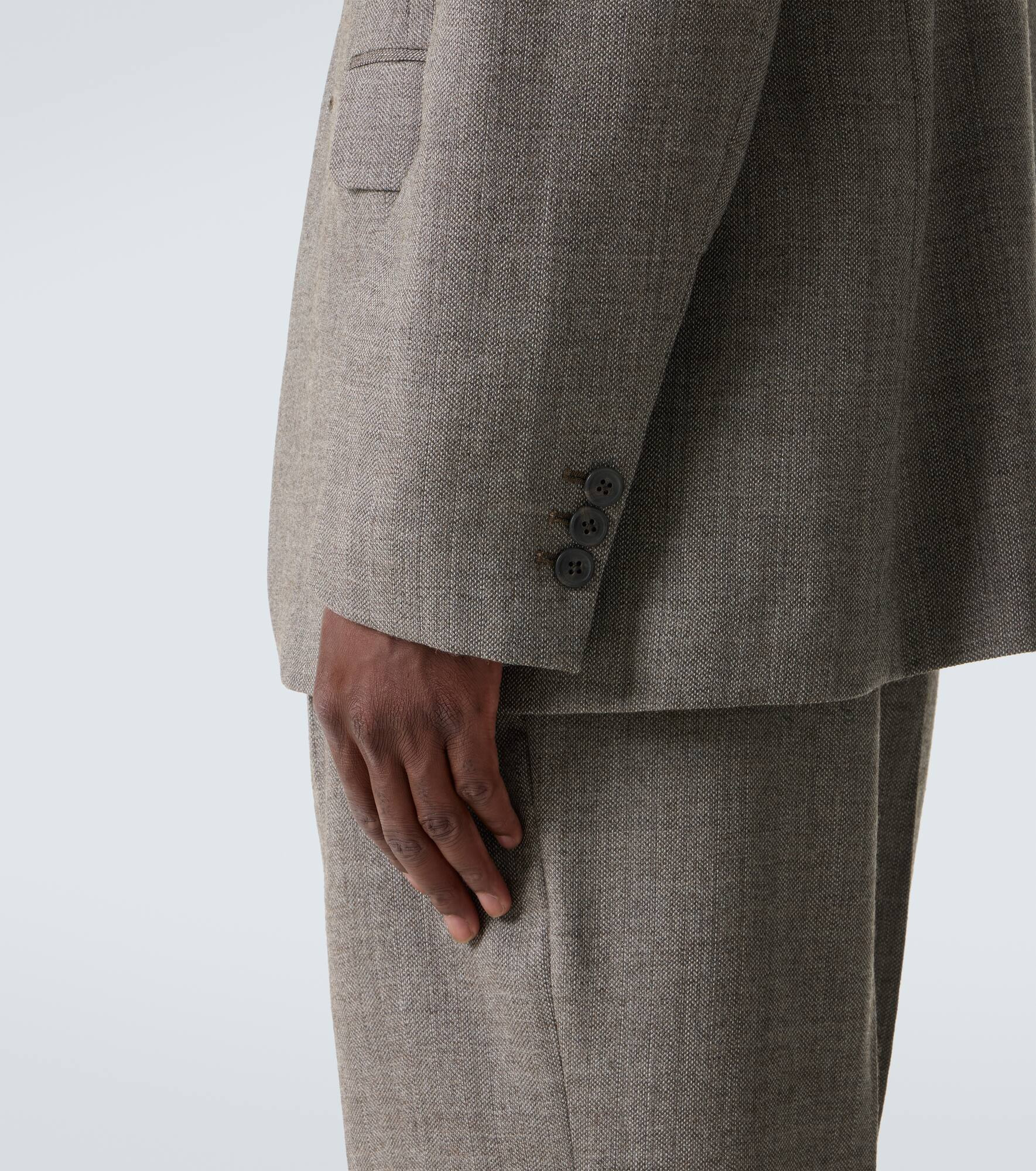Ceremony herringbone virgin wool blazer - 7