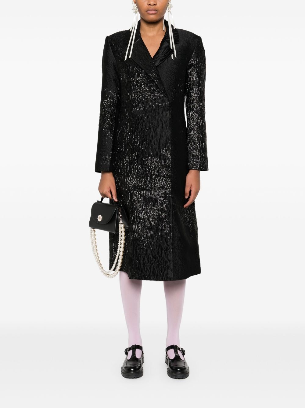 long-sleeves straight coat - 2