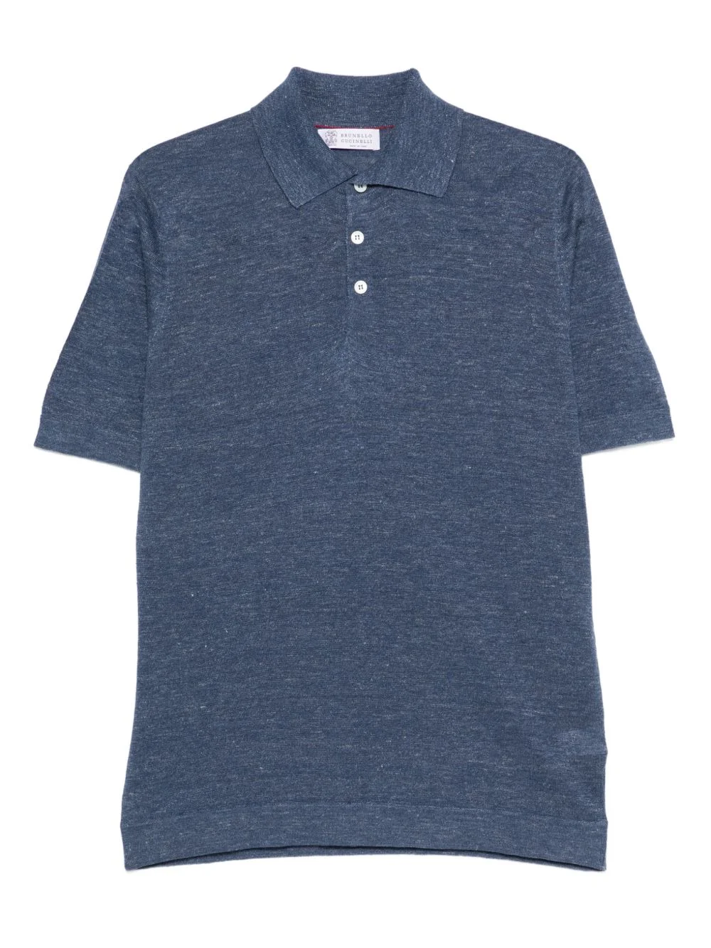 Brunello Cucinelli Men Linen And Cotton Blend Polo Shirt - 1
