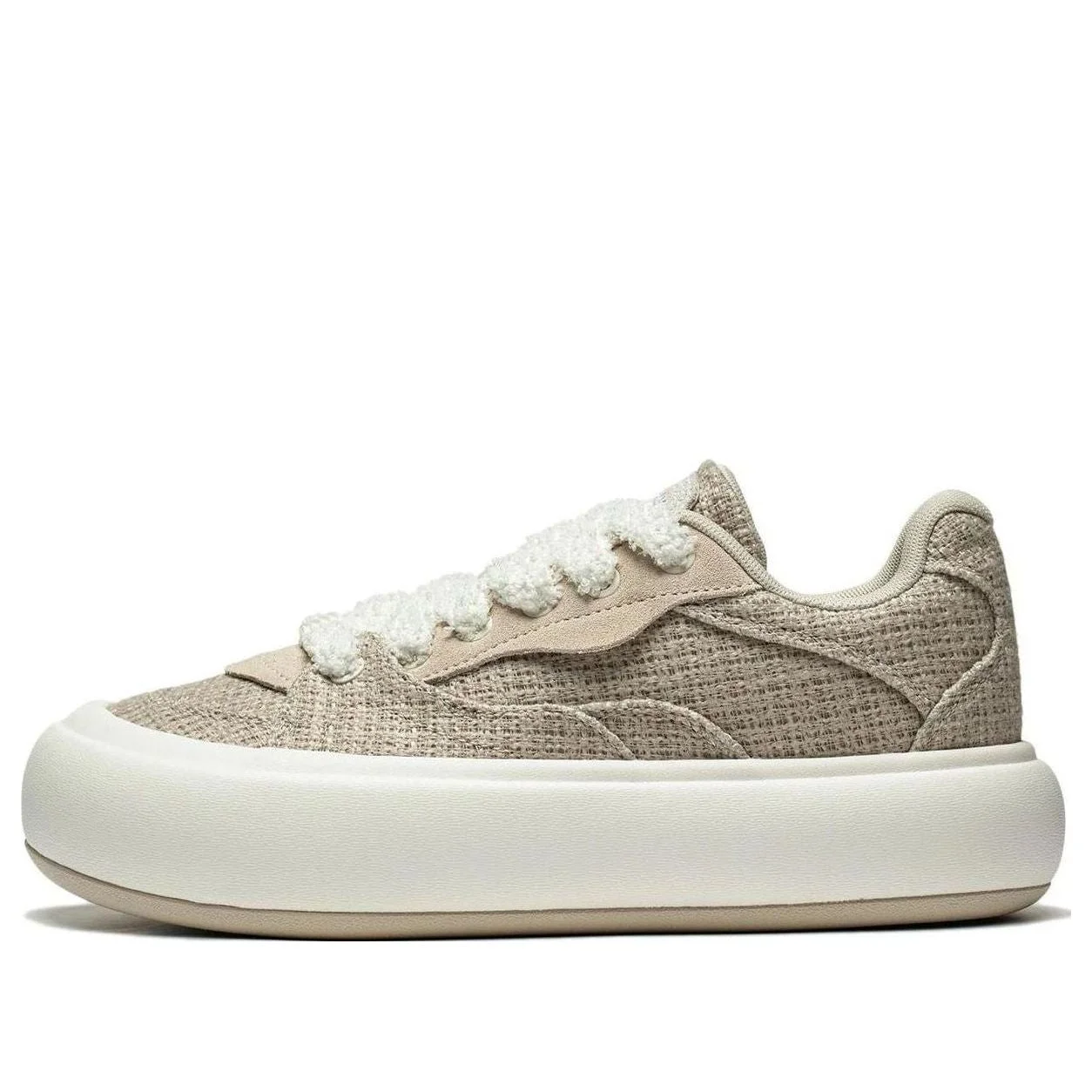 (WMNS) Li-Ning Puff Platform Skate Shoes 'Light Brown' AZGT092-2 - 1