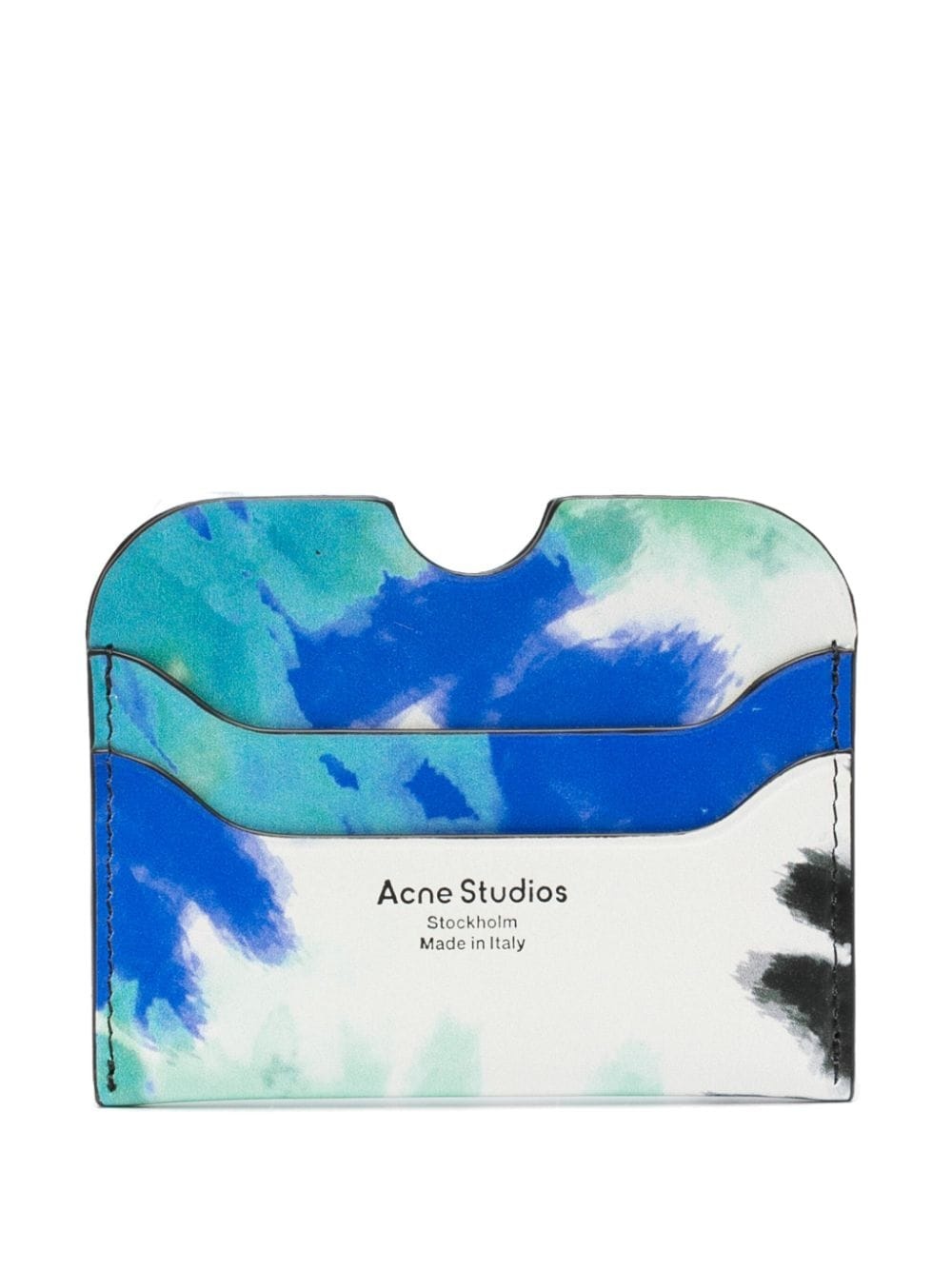 tie-dye print leather cardholder - 1