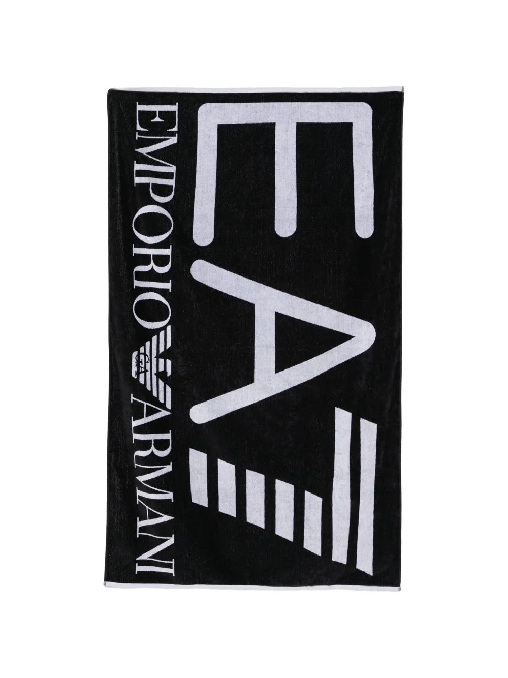 intarsia-logo beach towel - 1