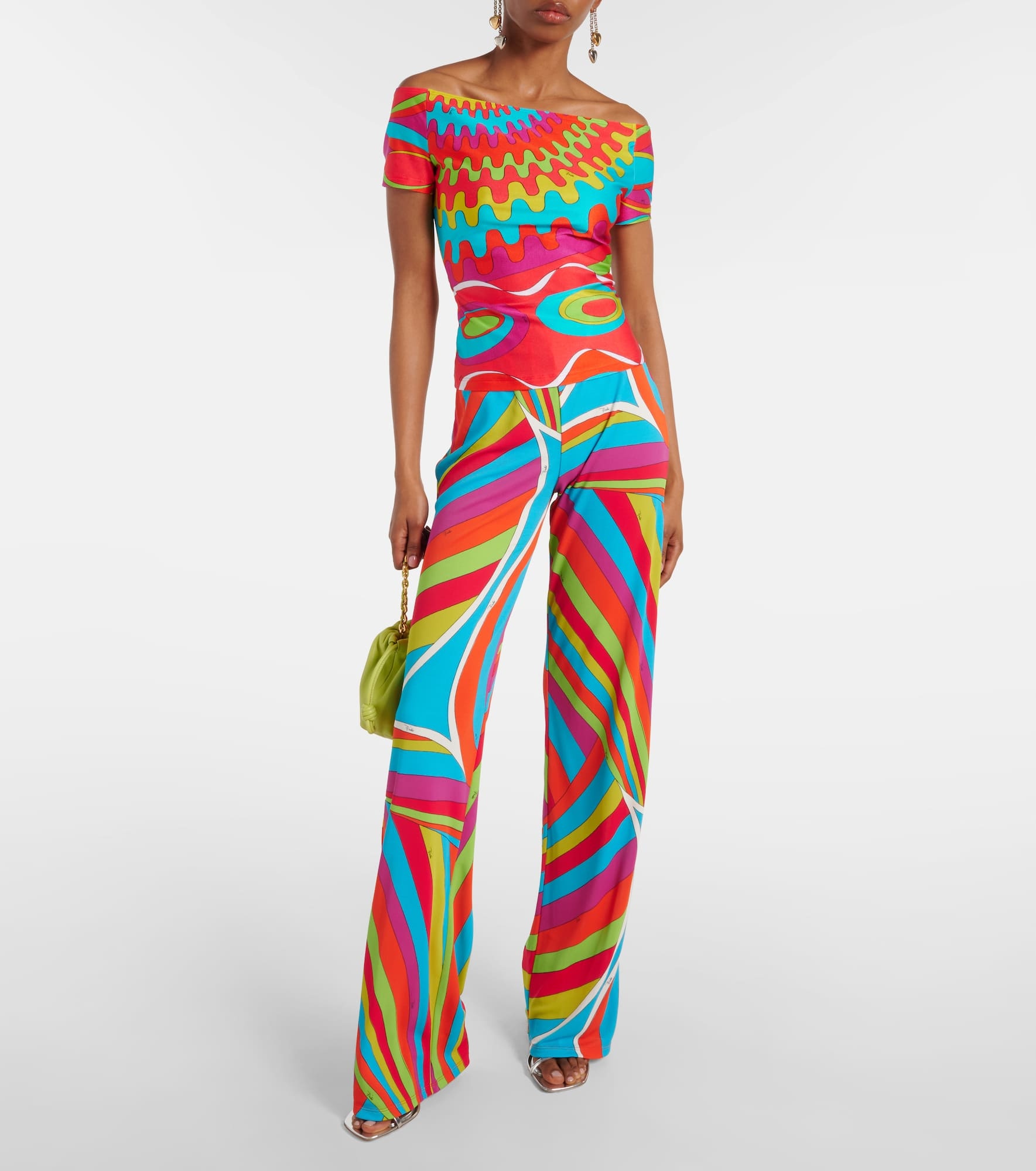 Iride printed straight pants - 2