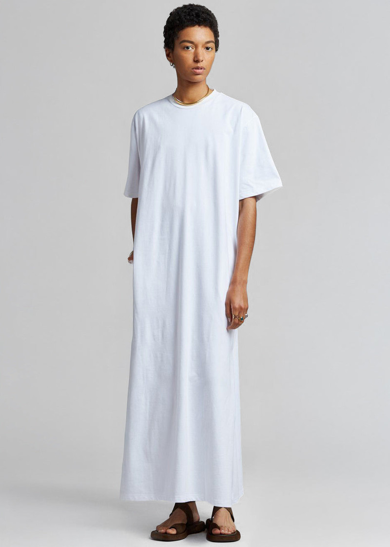 Lou Oversized Tee Dress - Optic White 6
