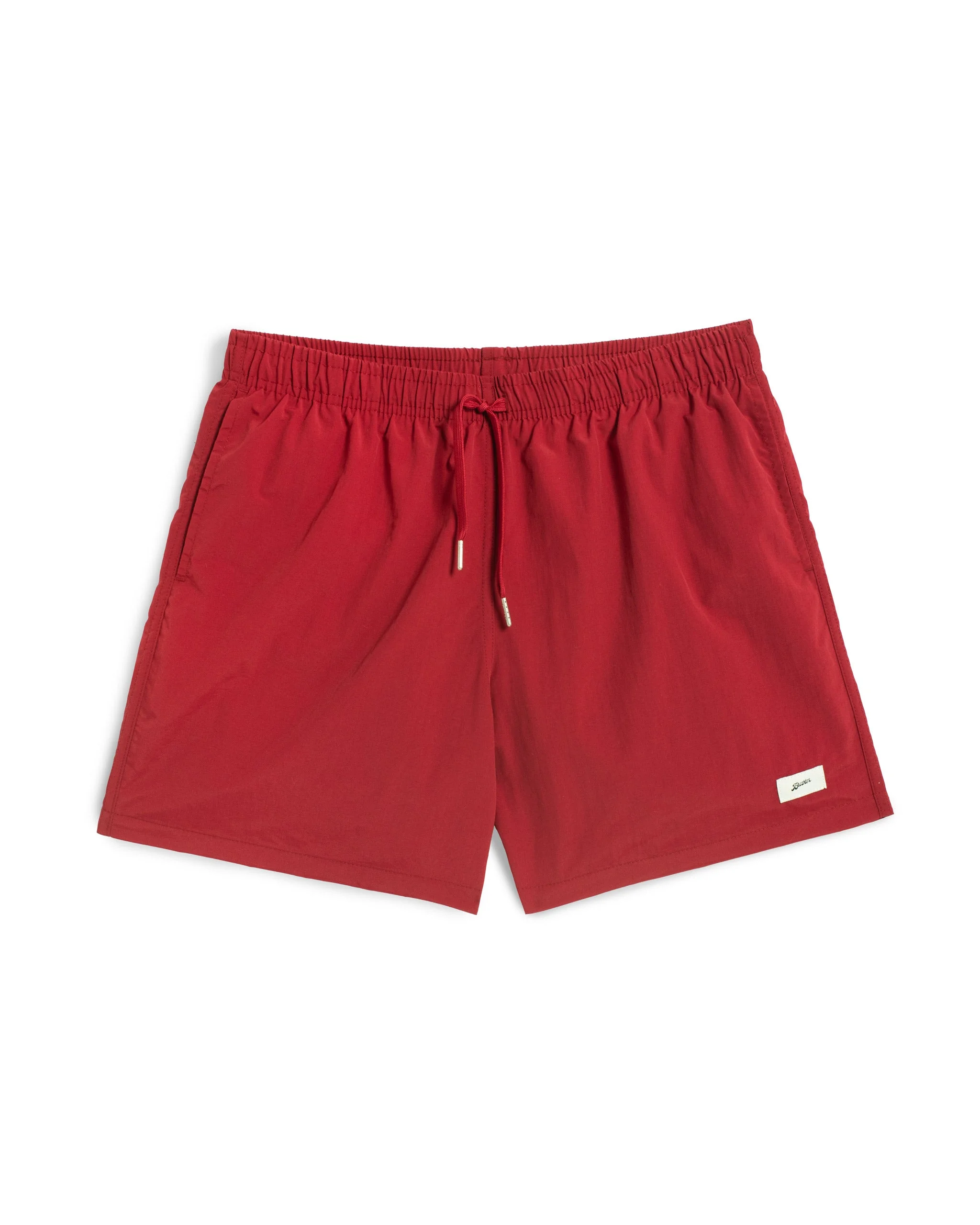 Solid Sangria Swim Trunk - 1