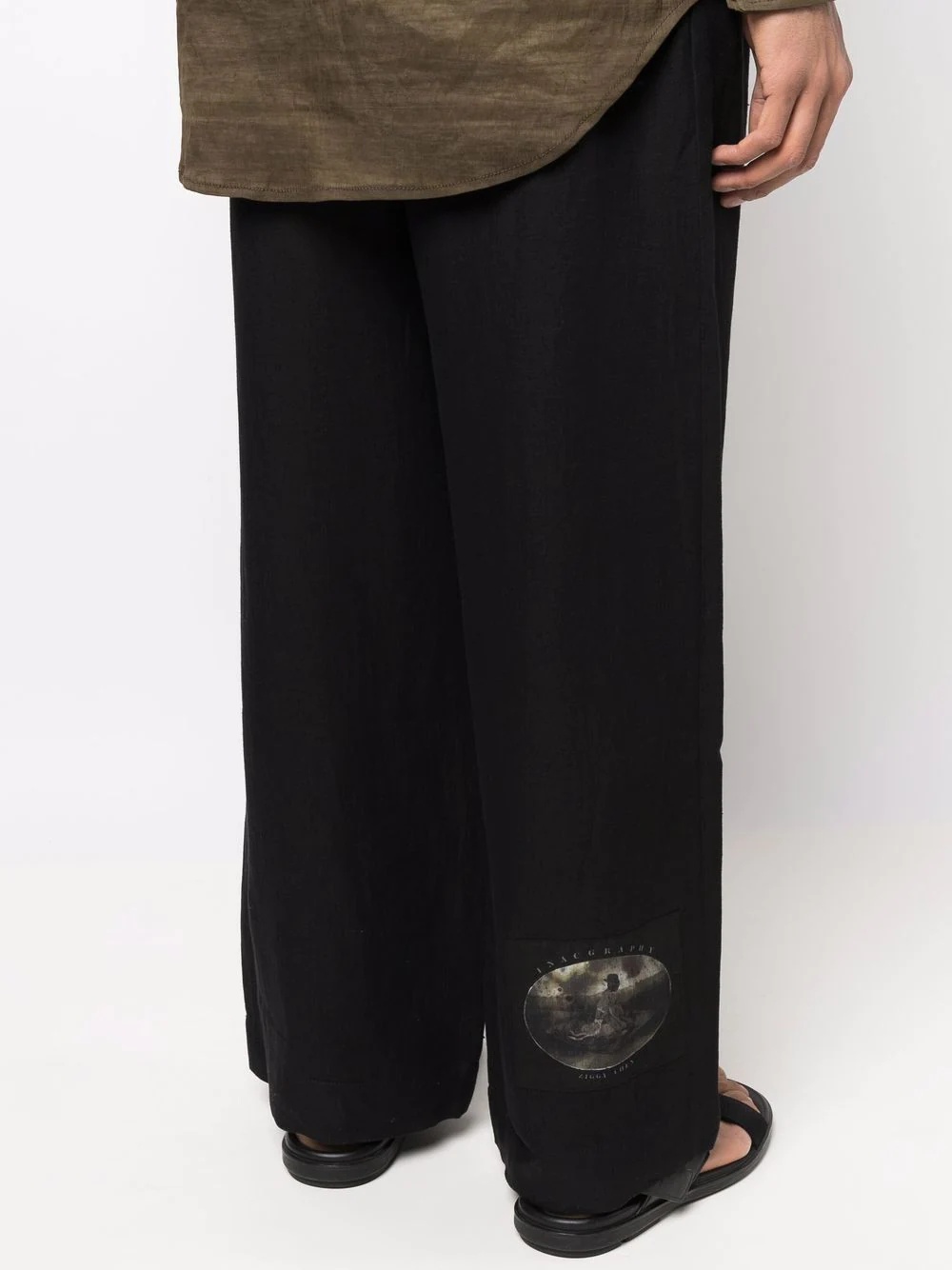 wide-leg linen trousers - 5