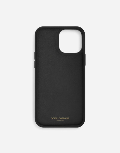 Dolce & Gabbana Calfskin iPhone 13 Pro Max cover with logo tag outlook