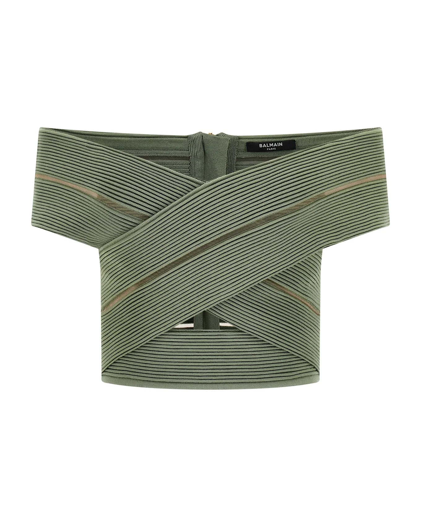 Off-the-shoulder Crop Top - 1