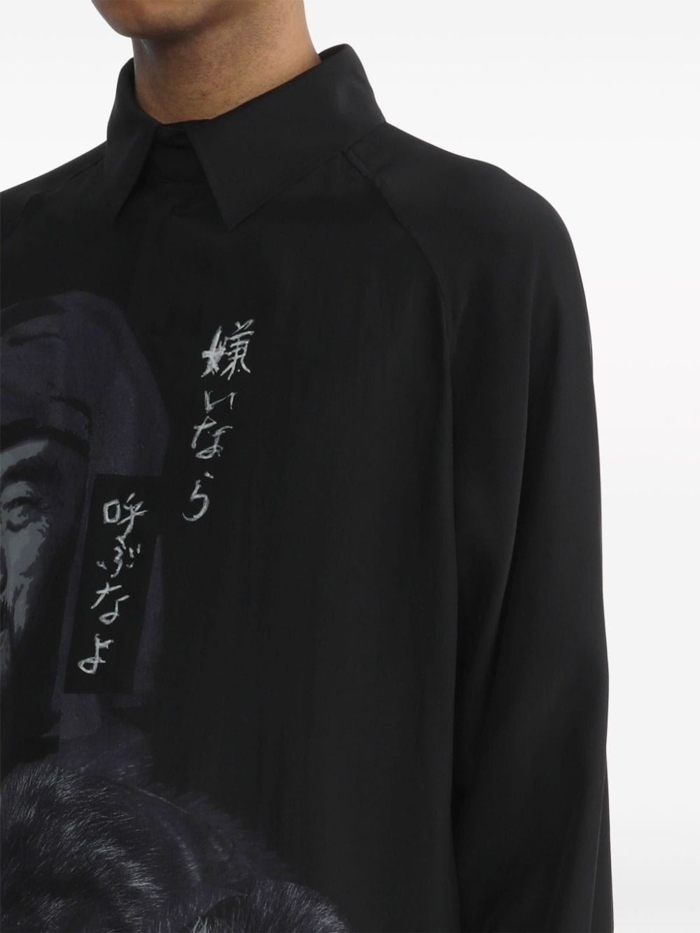 oversized silk shirt - 5