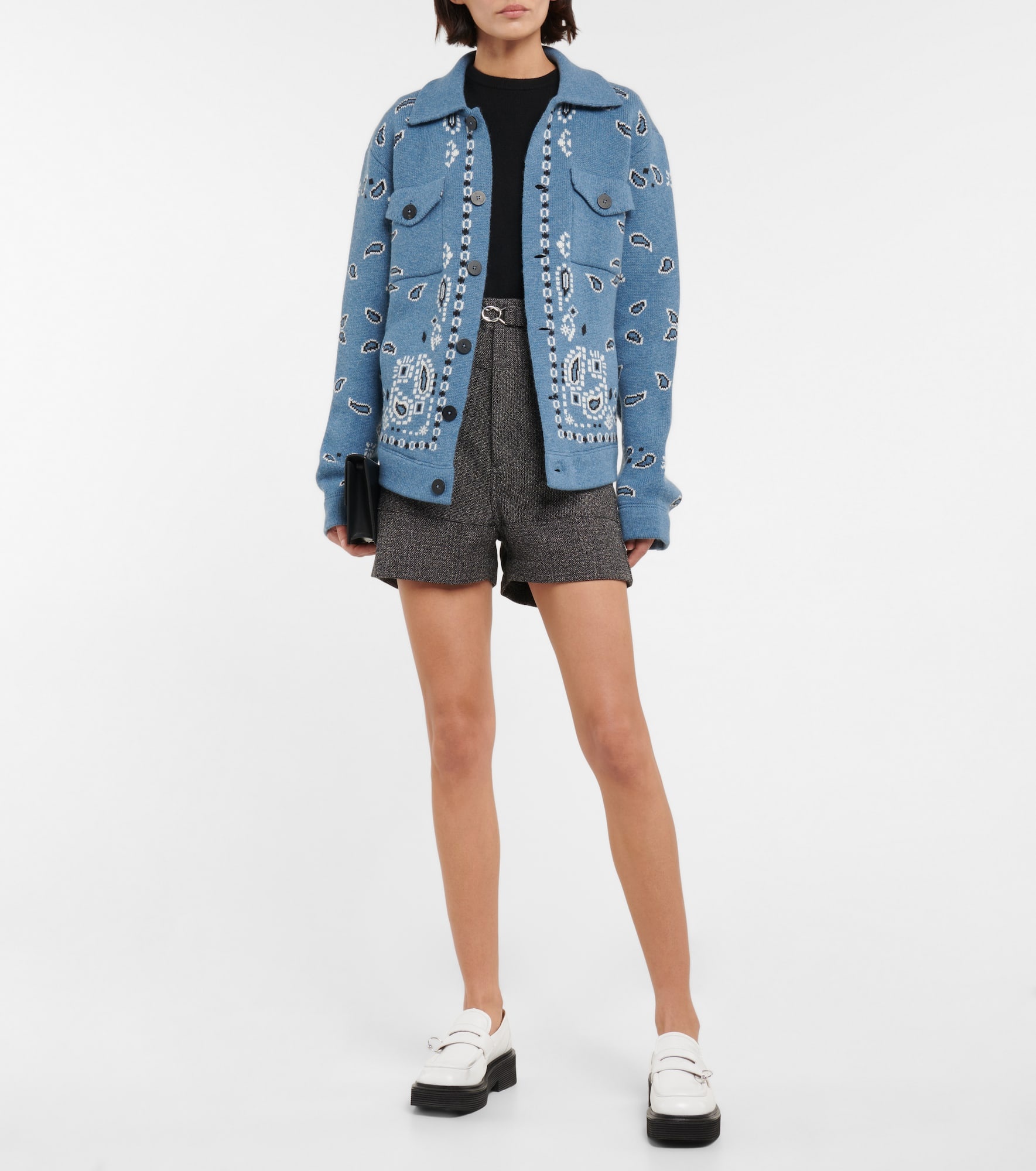Wool and cotton Bermuda shorts - 2