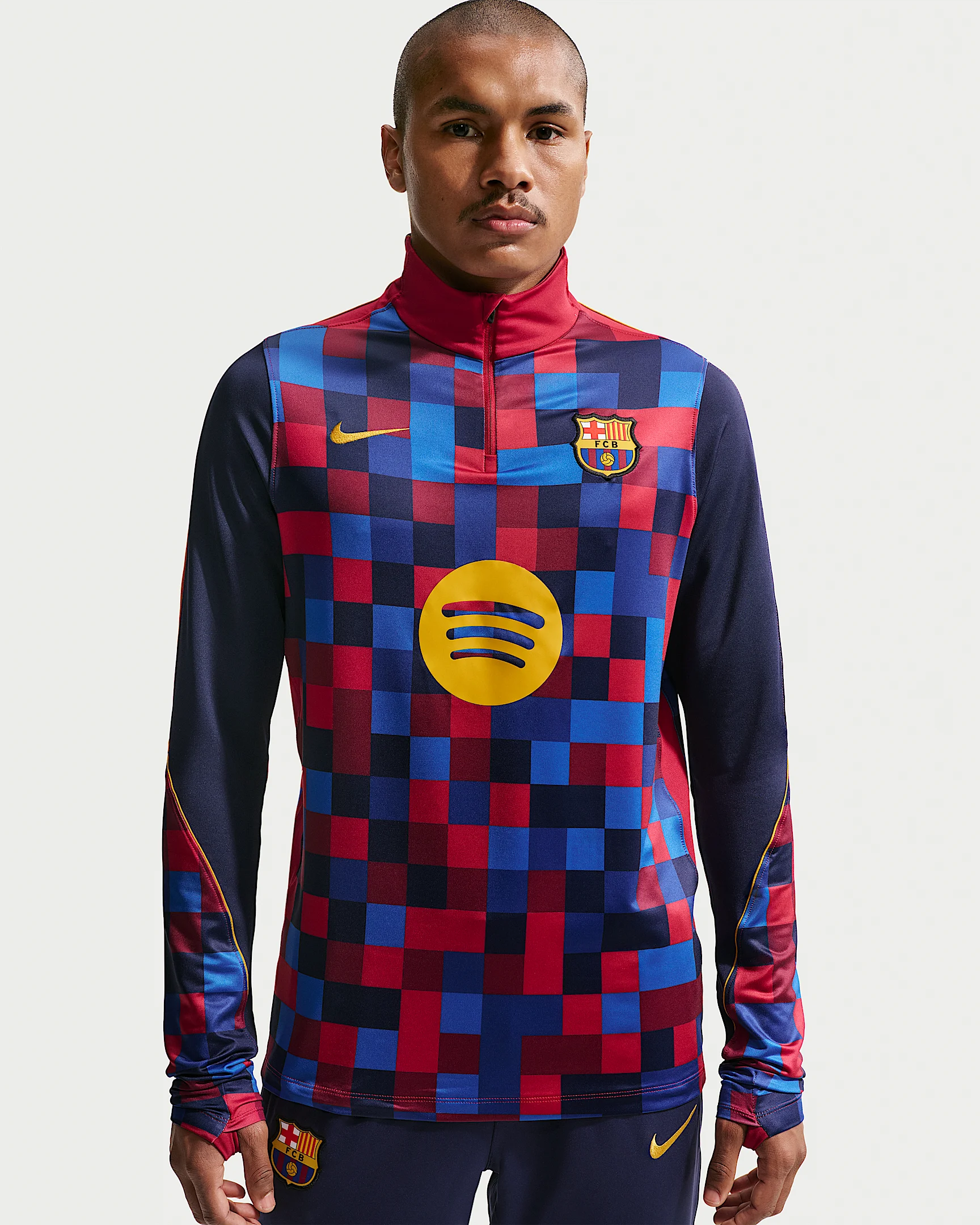 FC Barcelona Strike Home Men's Nike Dri-FIT Soccer Pre-Match Knit Drill Top - 1