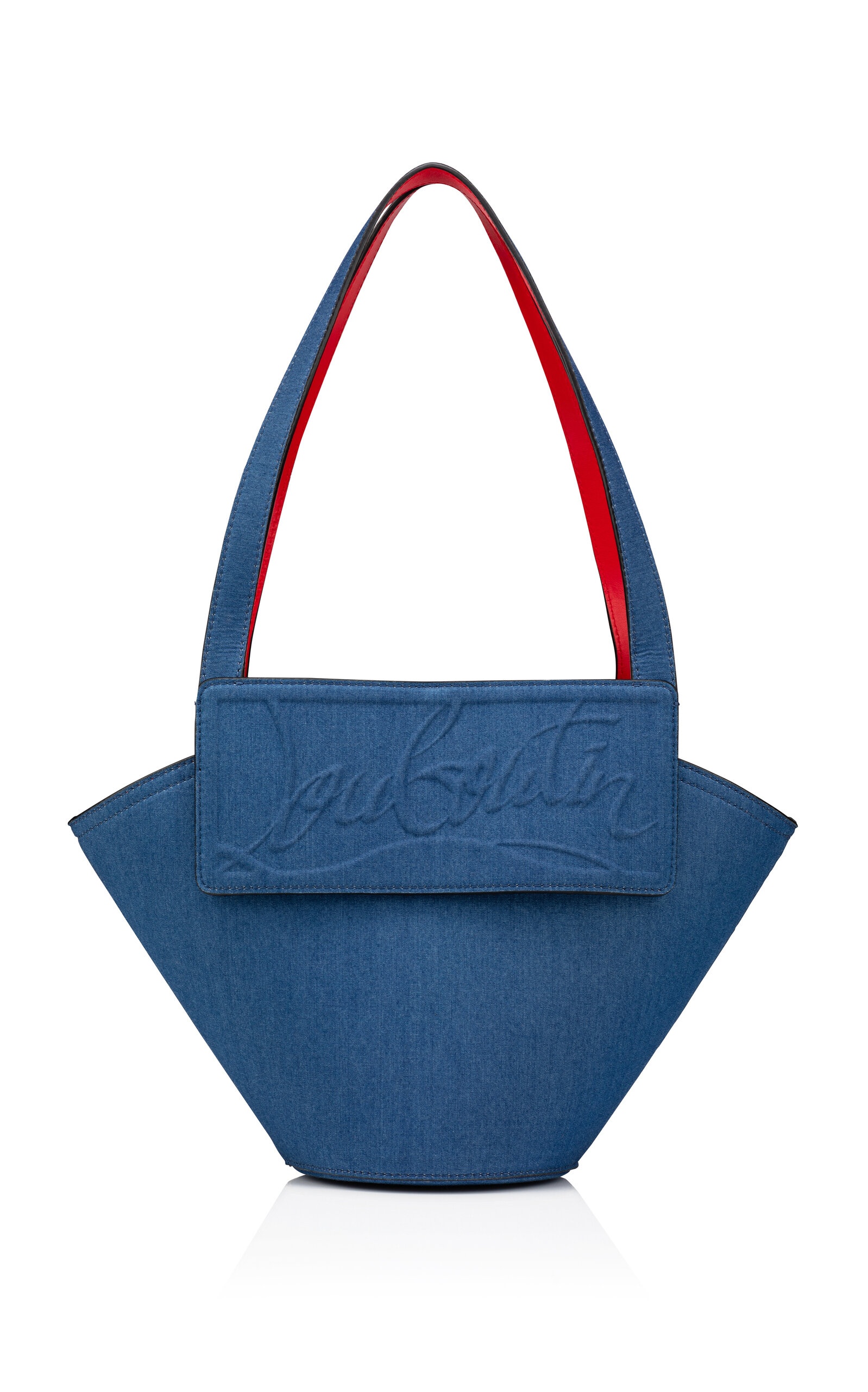 Loubishore Denim Leather Tote Bag blue - 1