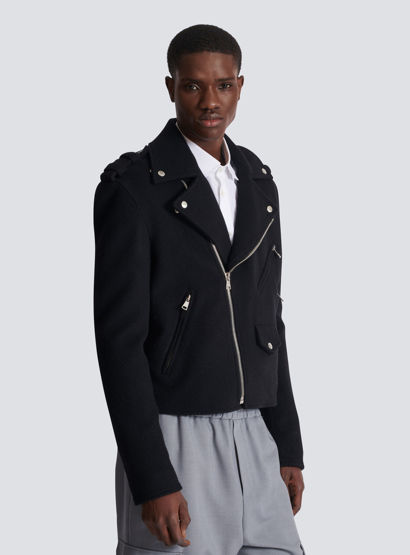 Biker jacket in felted wool 6
