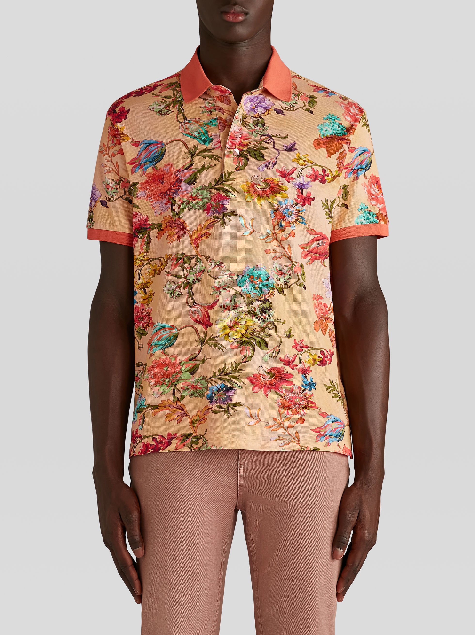FLORAL PRINT POLO SHIRT - 2