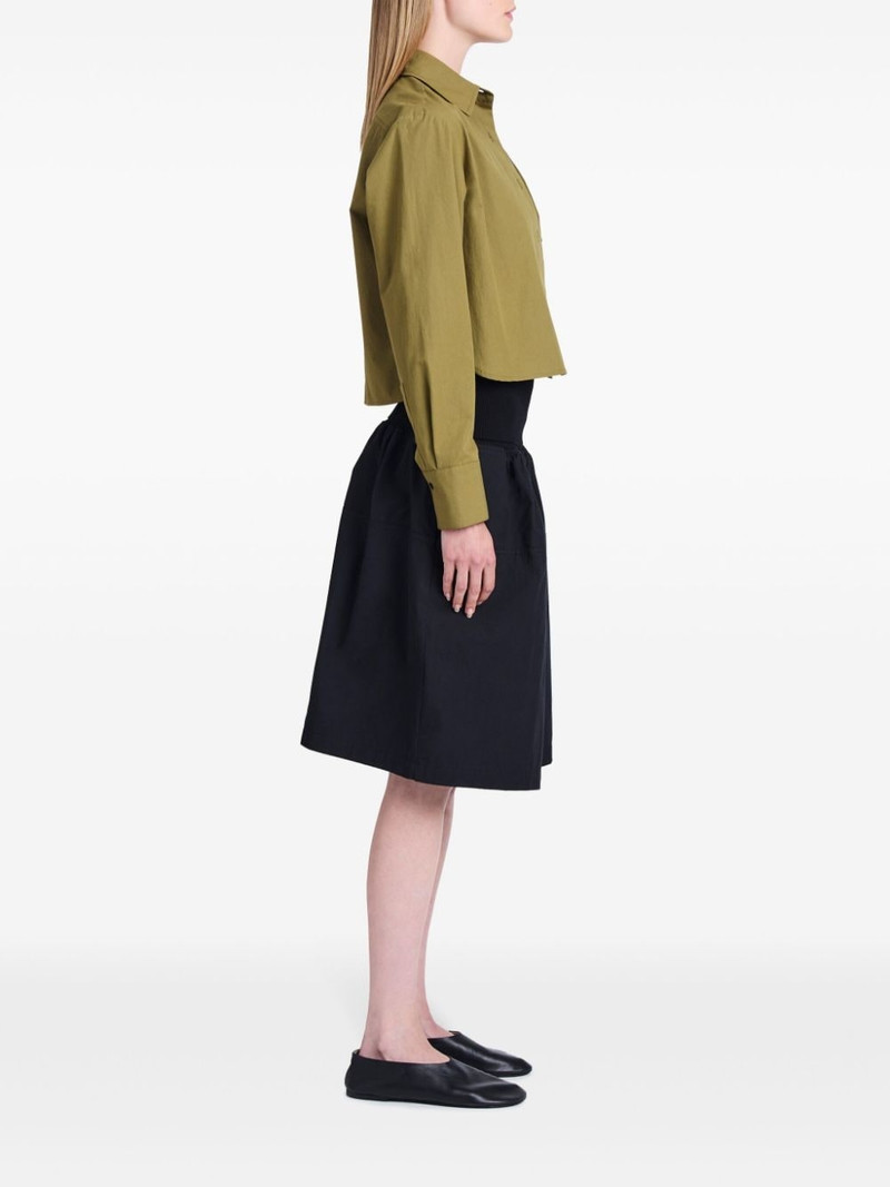 long-sleeve poplin cropped shirt 3