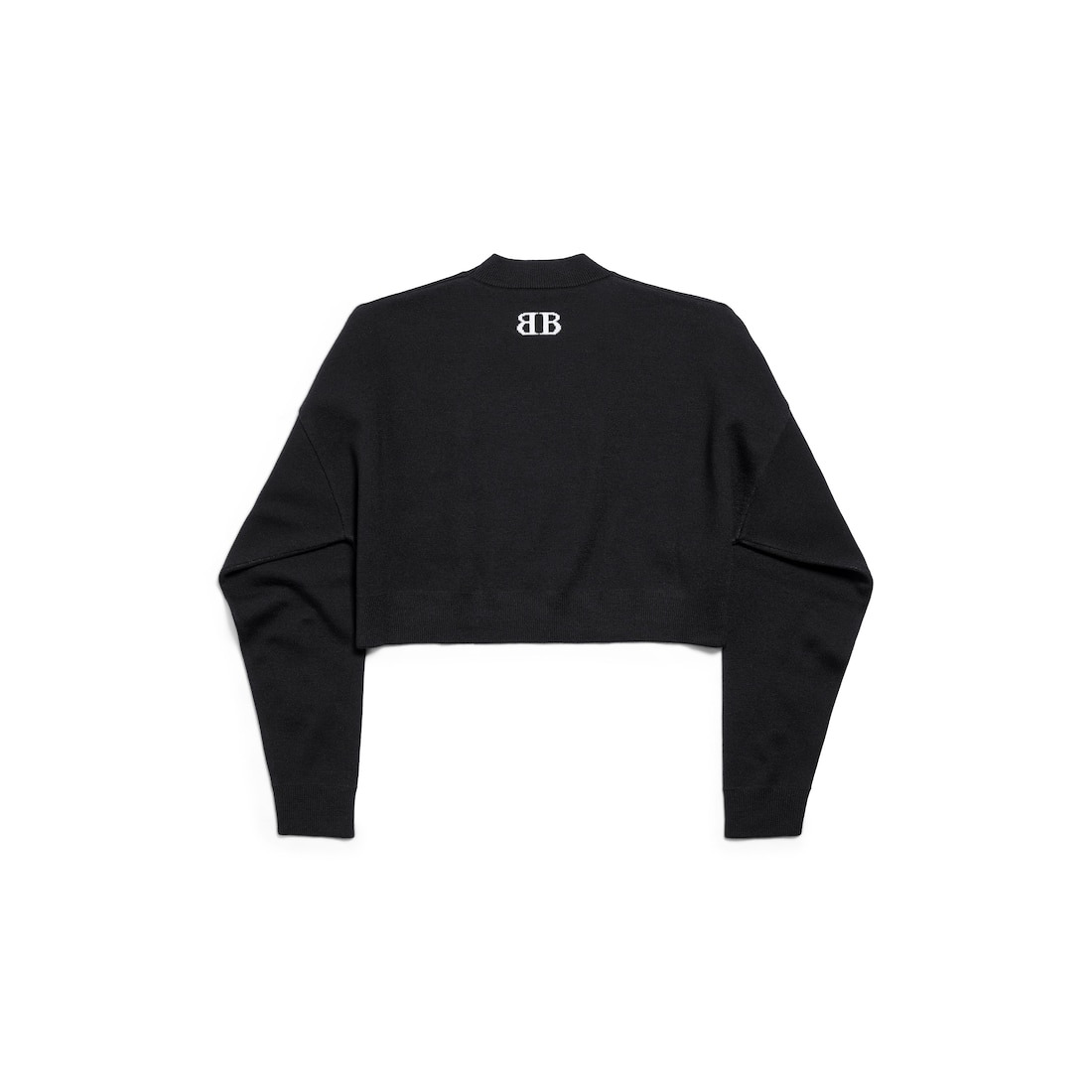 Women's Cropped Crewneck in Black/white - 6