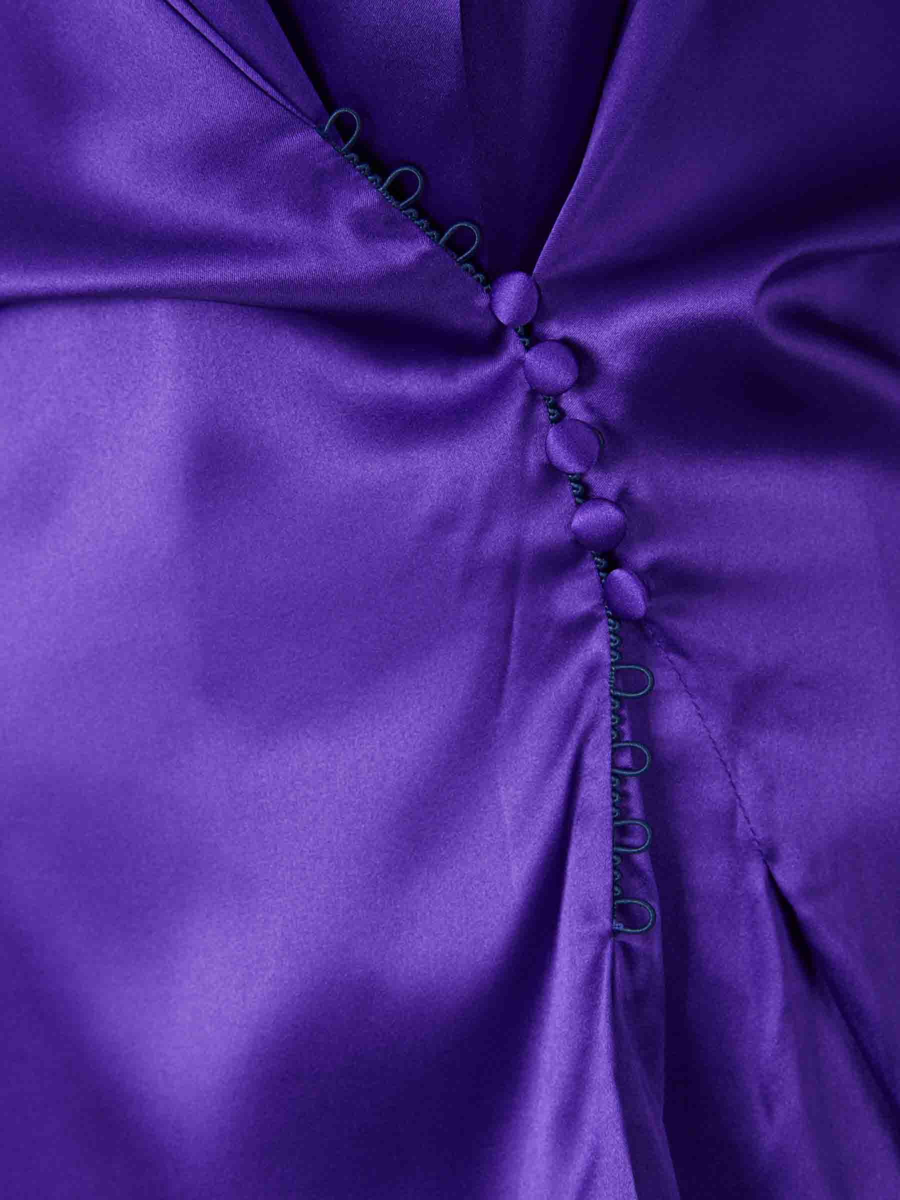 DRAPED SILK SHIRT - 4