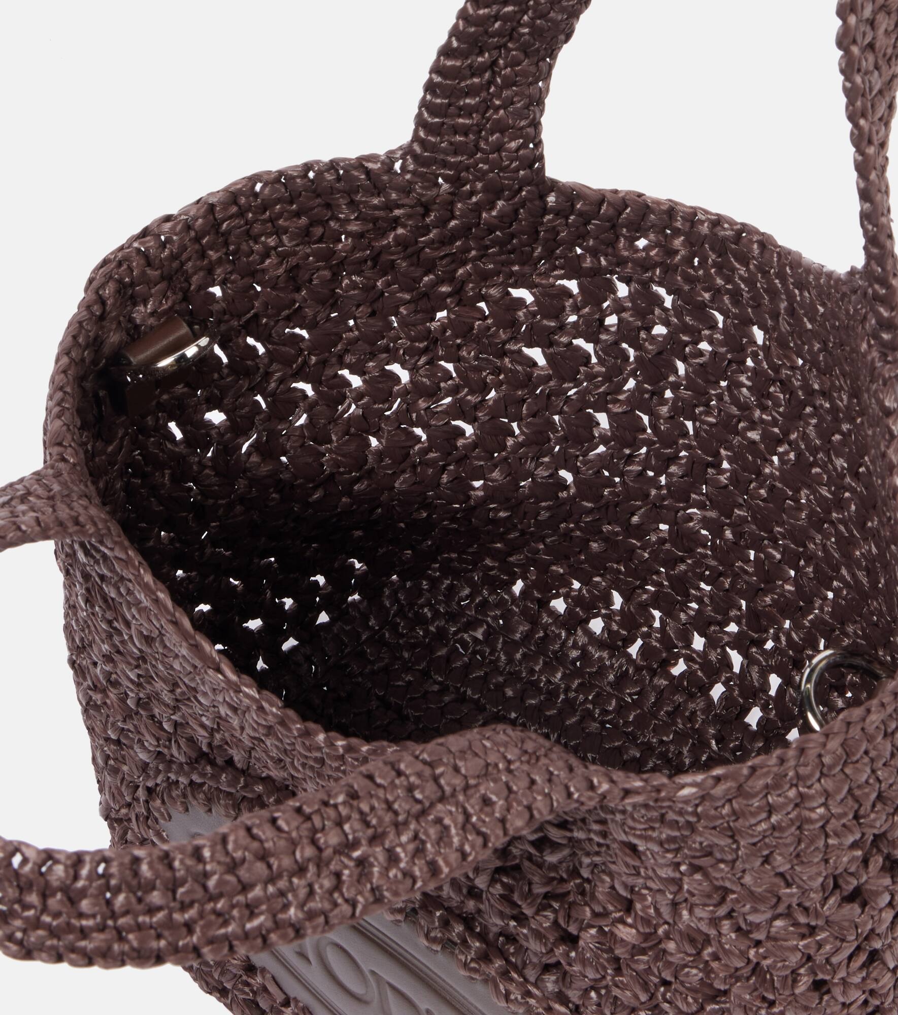 Logo raffia tote bag - 3