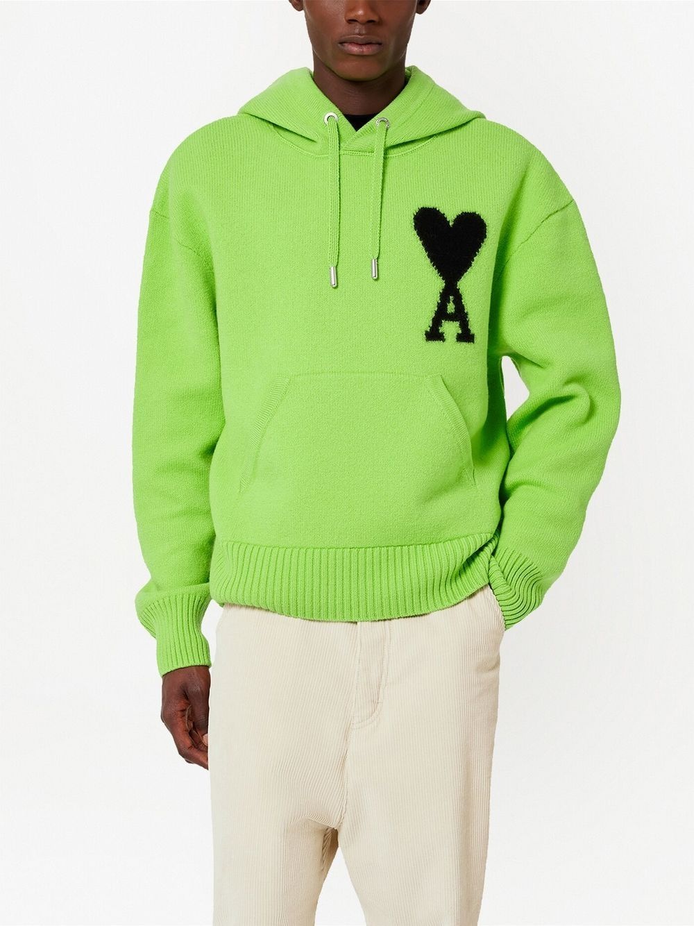 embroidered-logo drawstring hoodie - 4