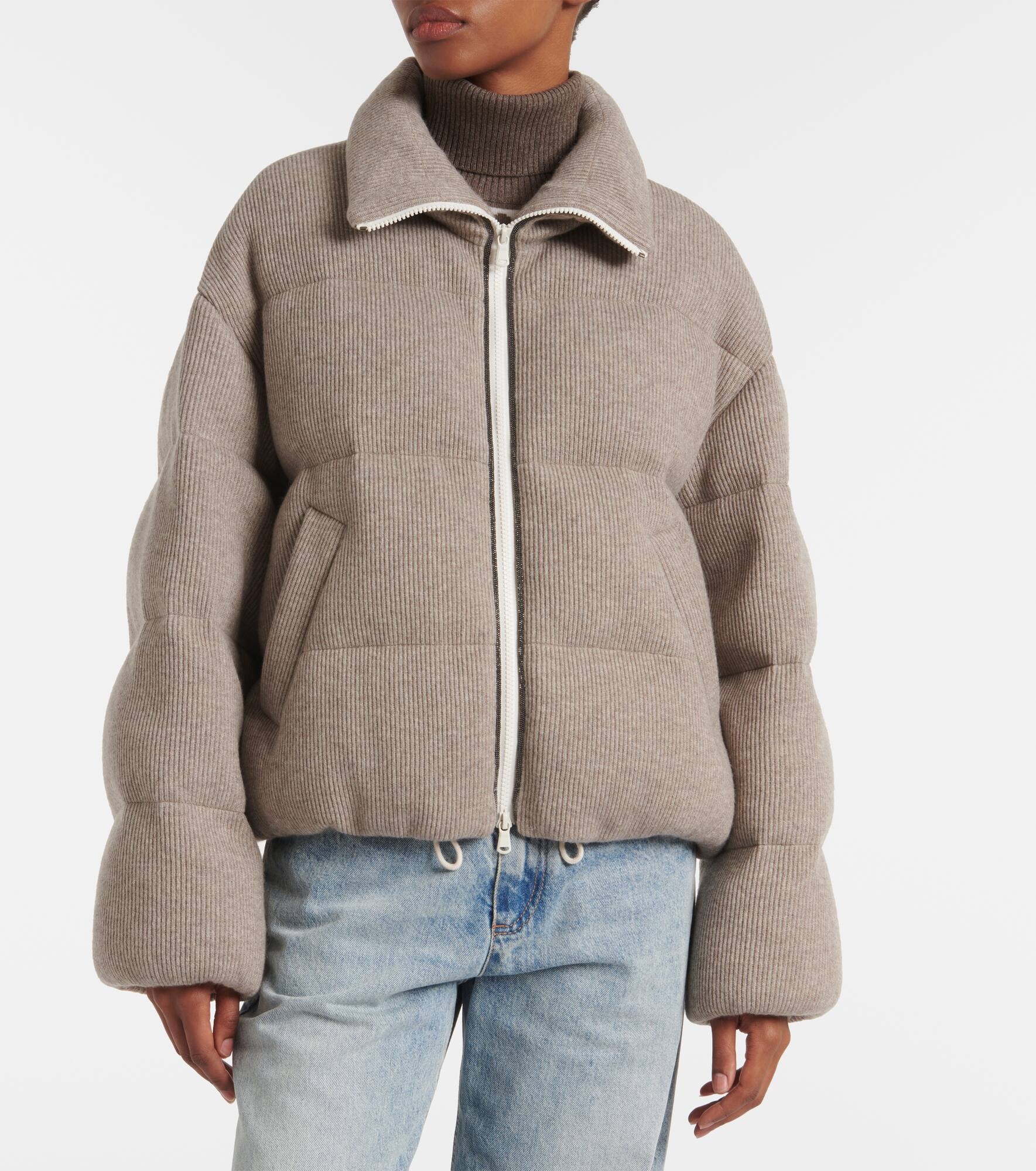 Cashmere down jacket - 5