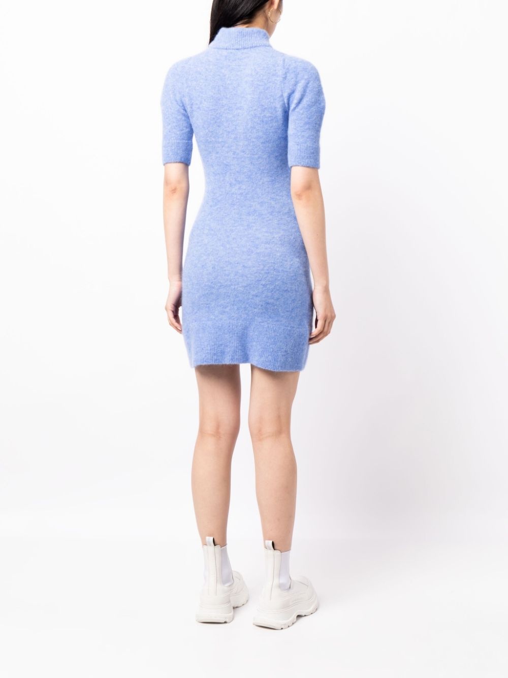cut-out detailing short-sleeve dress - 4
