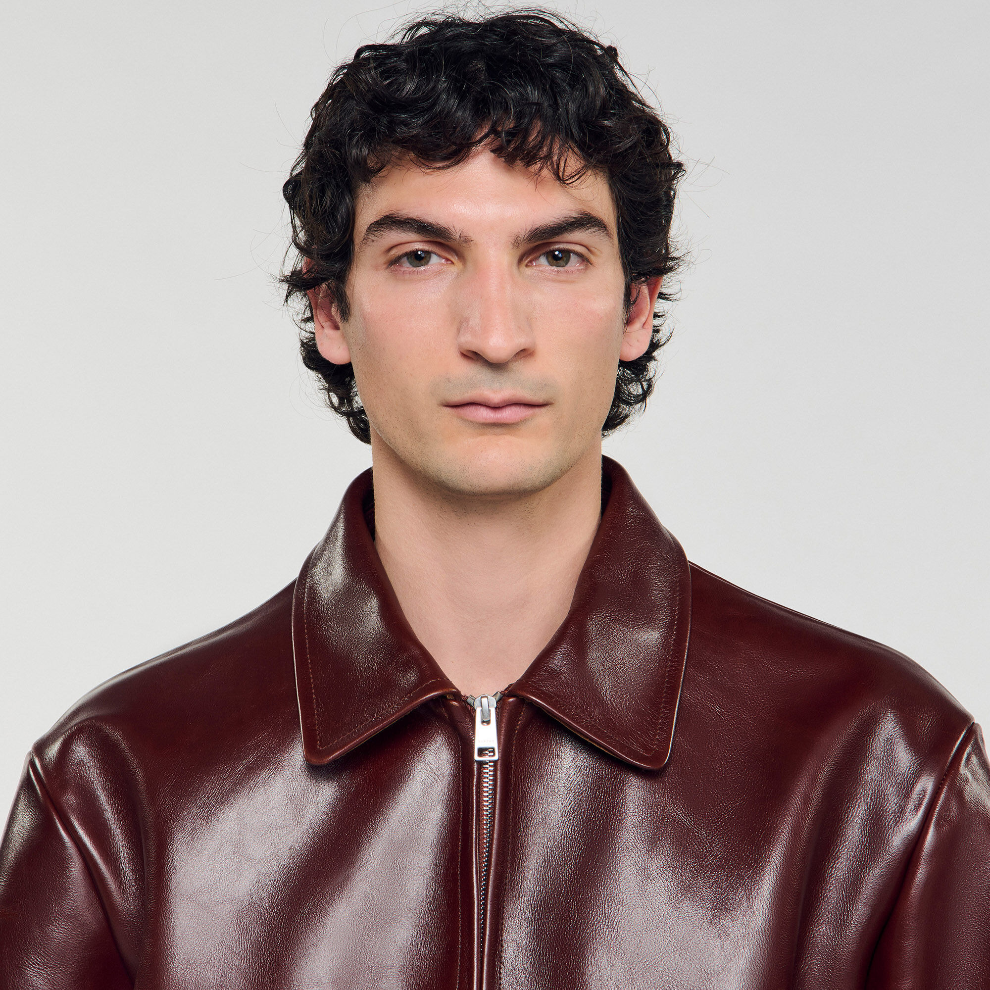ZIP-UP LEATHER JACKET - 3