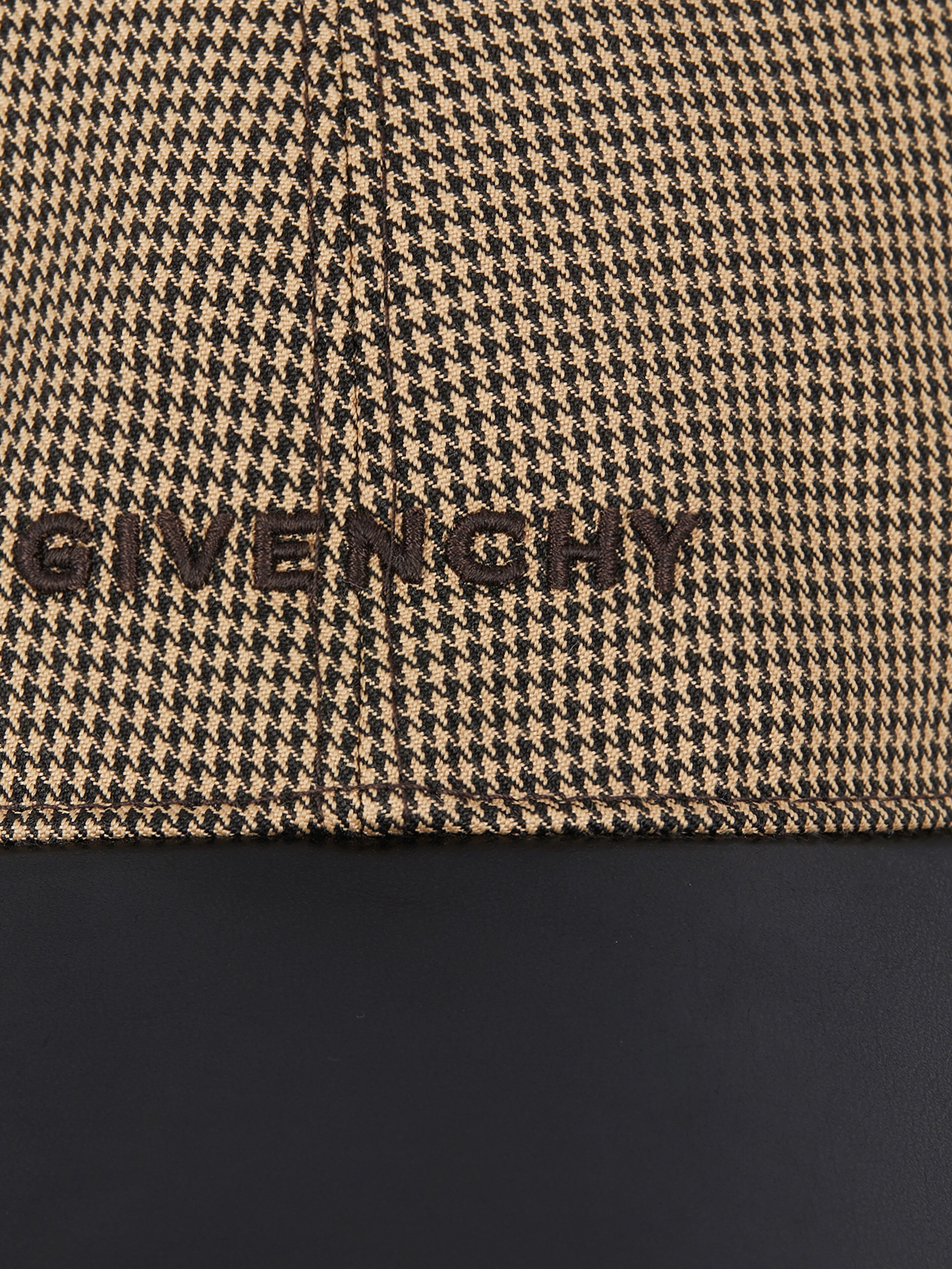 GIVENCHY CAP IN PERFORATED WOOL AND LEATHER - 2