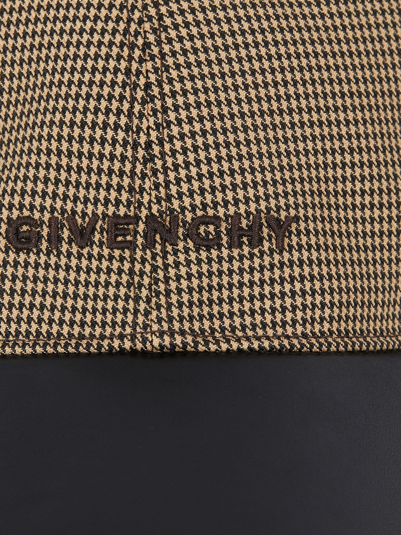 Givenchy GIVENCHY CAP IN PERFORATED WOOL AND LEATHER outlook