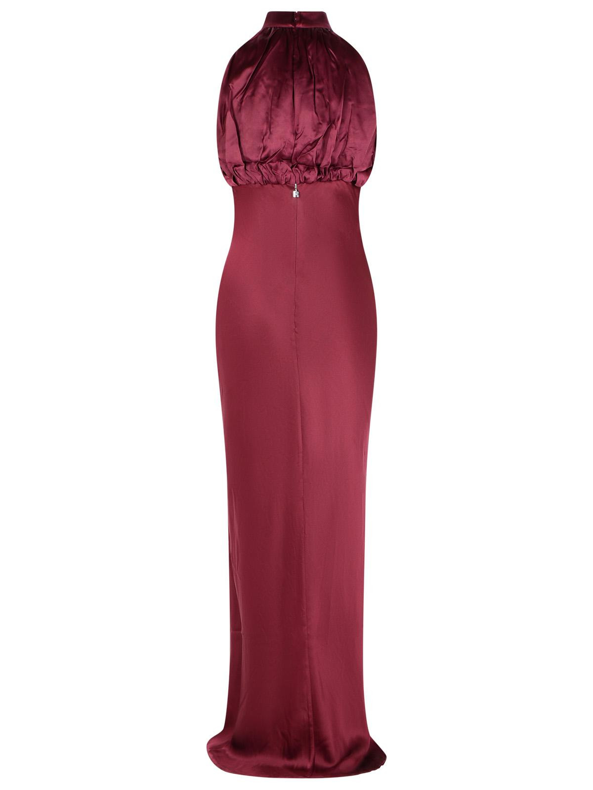 Rotate Kalina' Burgundy Silk Dress Women - 3