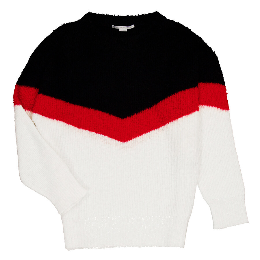 Stella McCartney Ladies Multi Chevron Stripe Cape Jumper - 5