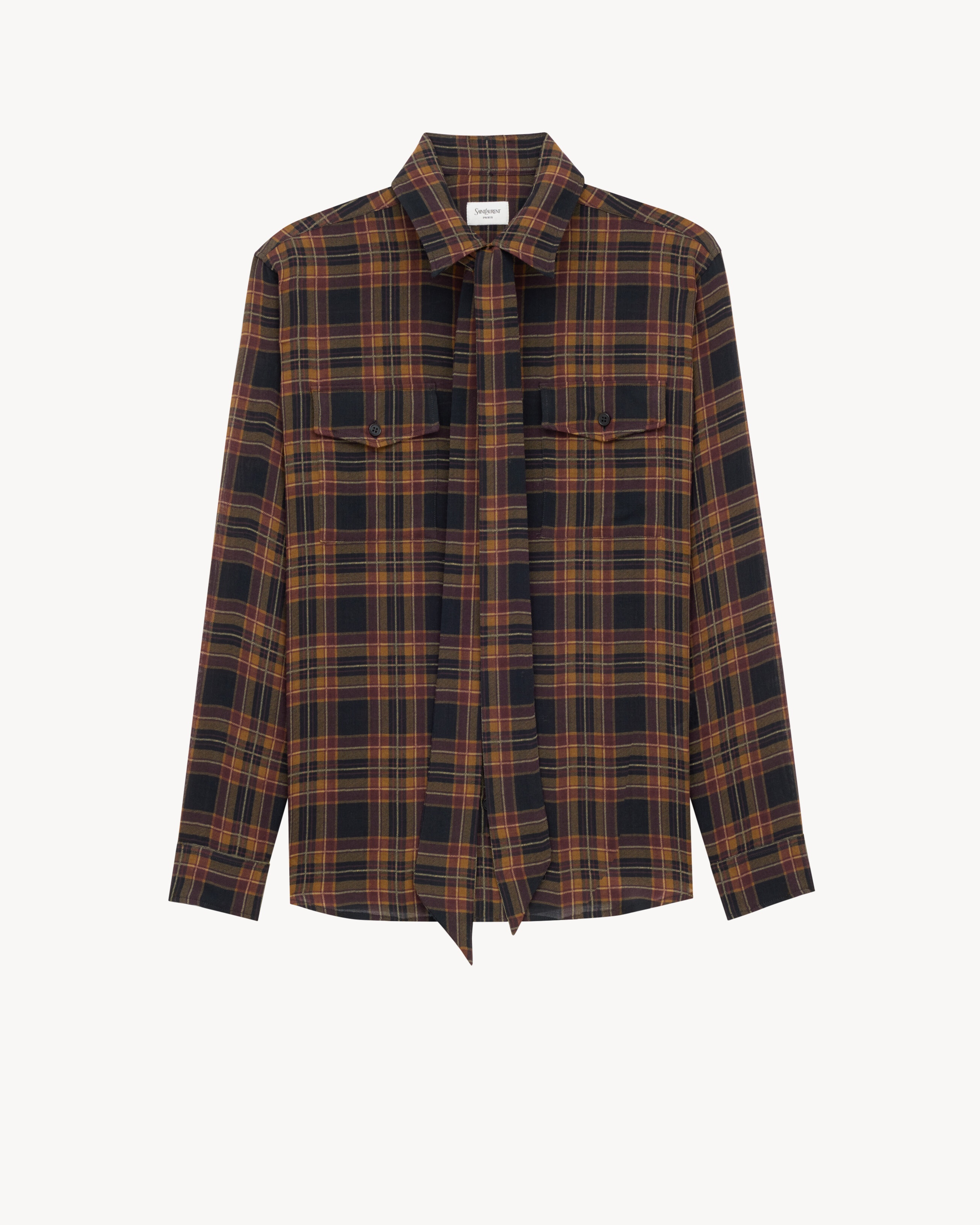 CASSANDRE LAVALLIÈRE SHIRT IN WOOL TARTAN - 2