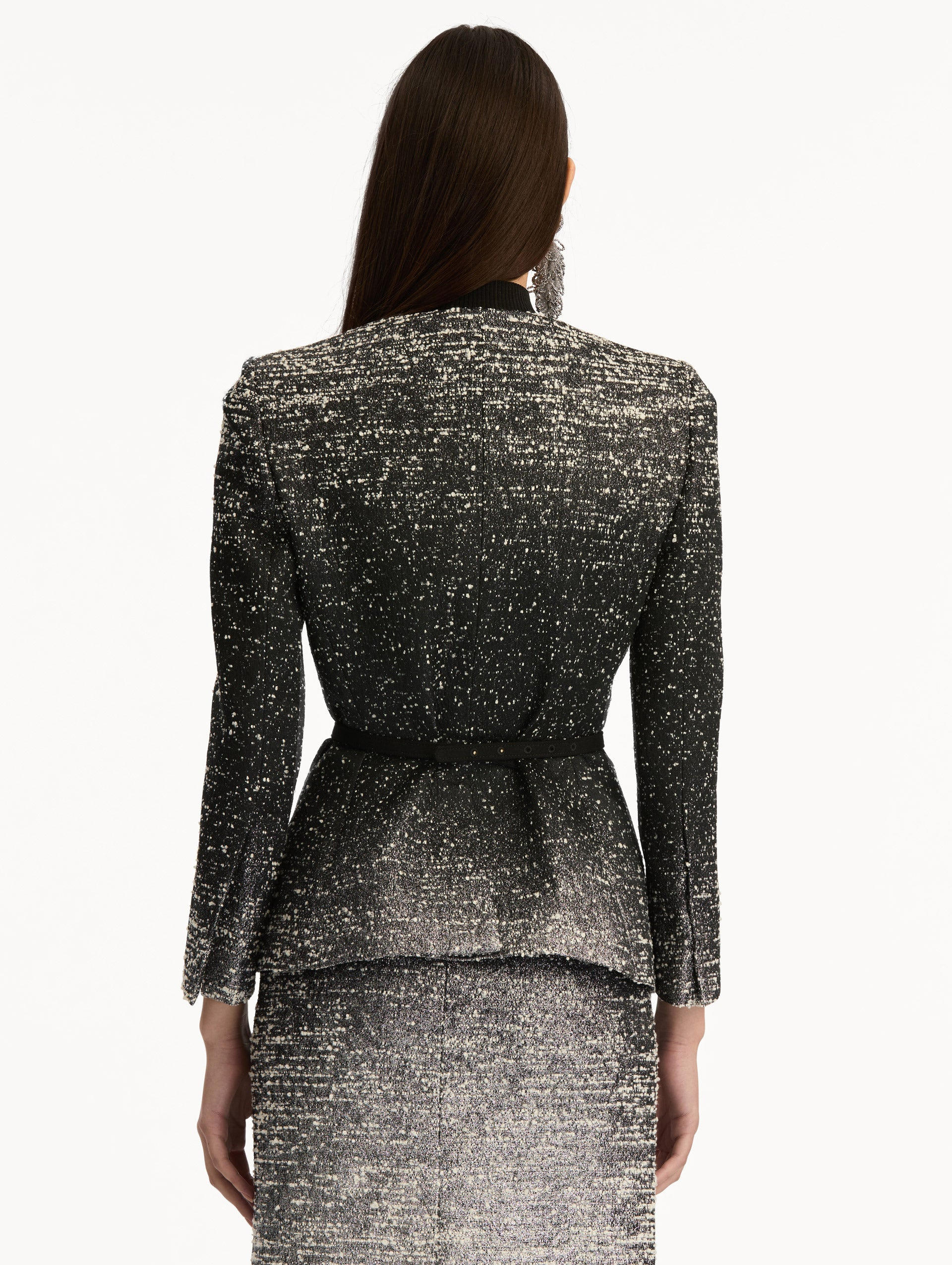 OMBRÉ LUREX BOUCLÉ JACQUARD JACKET - 4