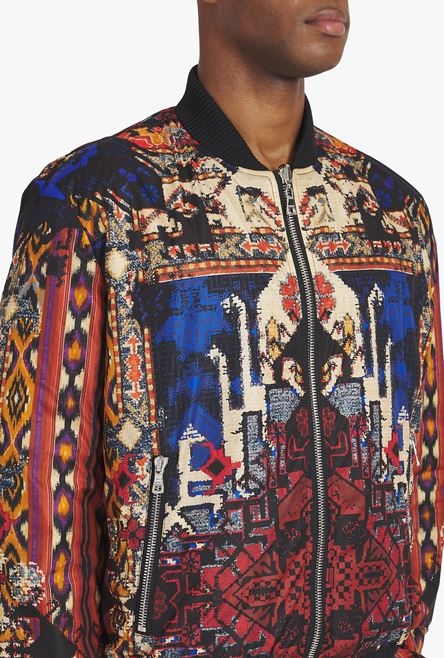 Reversible multicolor nylon bomber jacket - 8