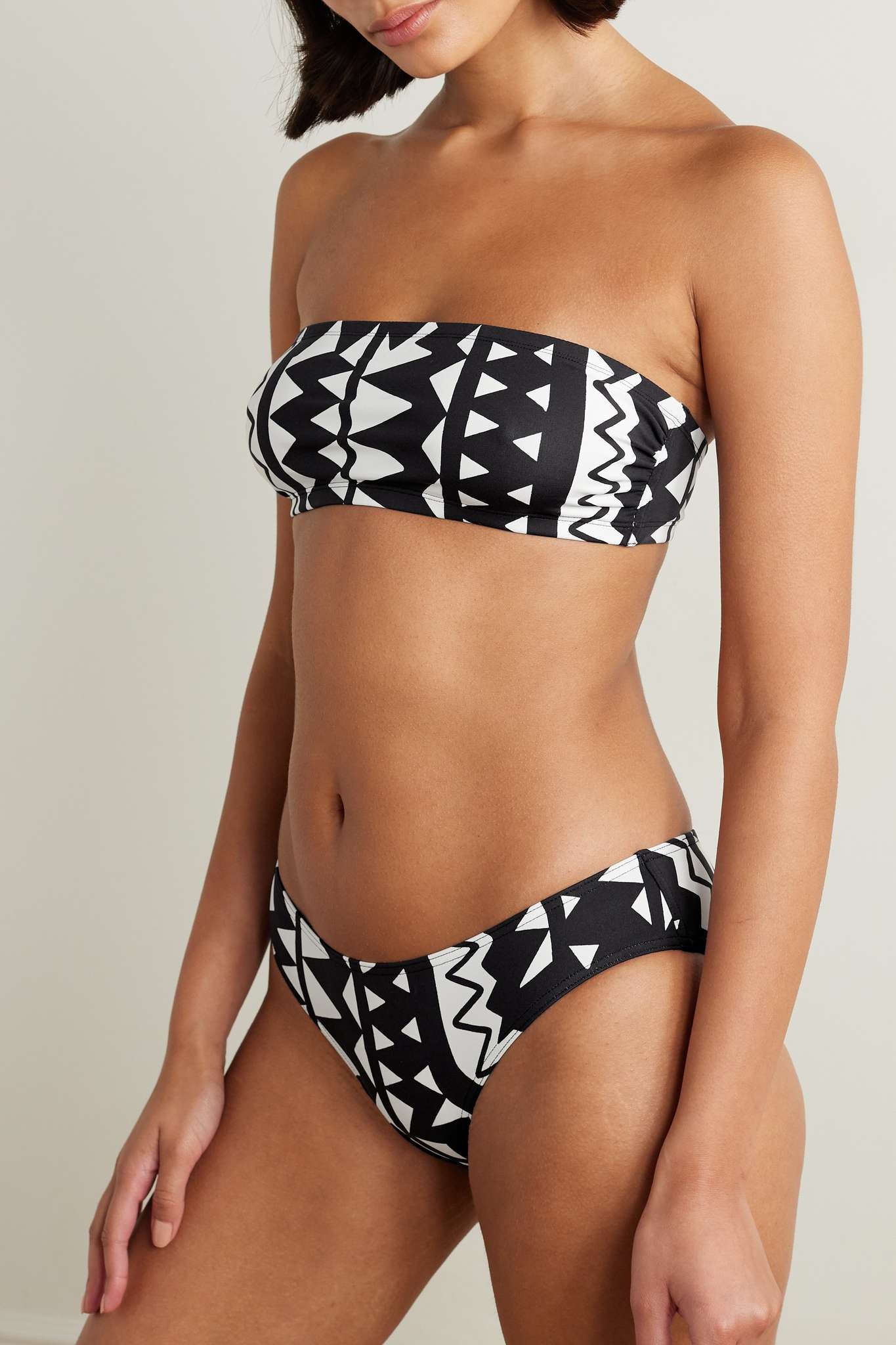 Terre printed bandeau bikini top - 2