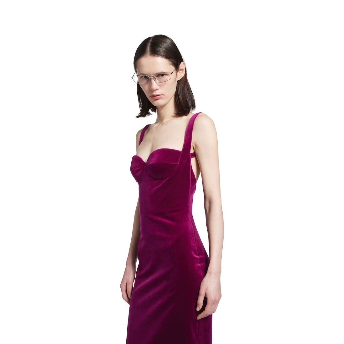 Women's Fitted Gown in Plum - 5