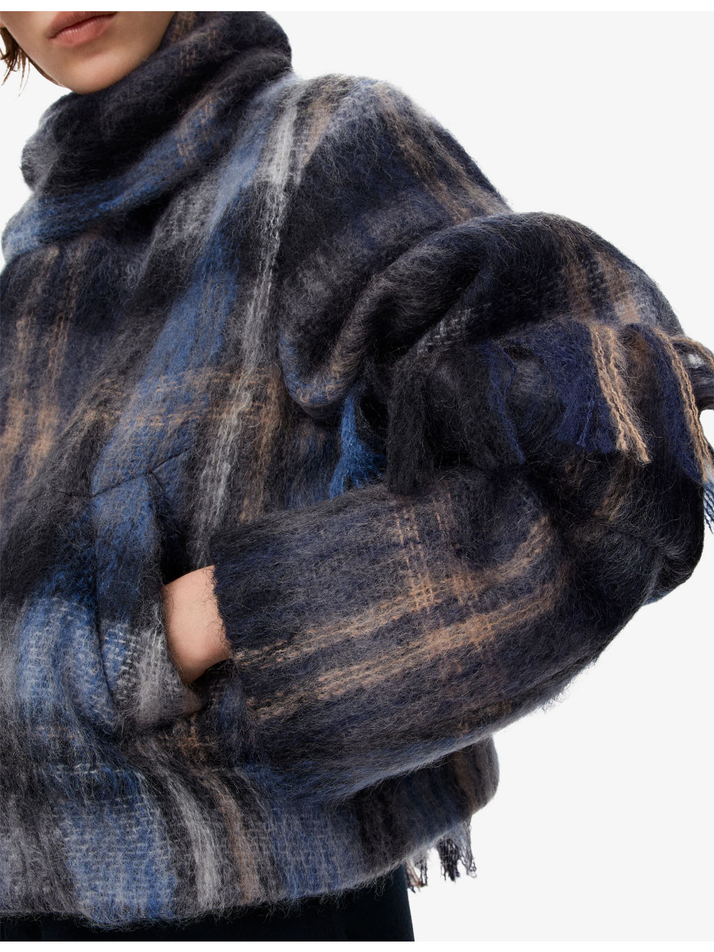Check Brushed Wool-Blend Jacket - 5