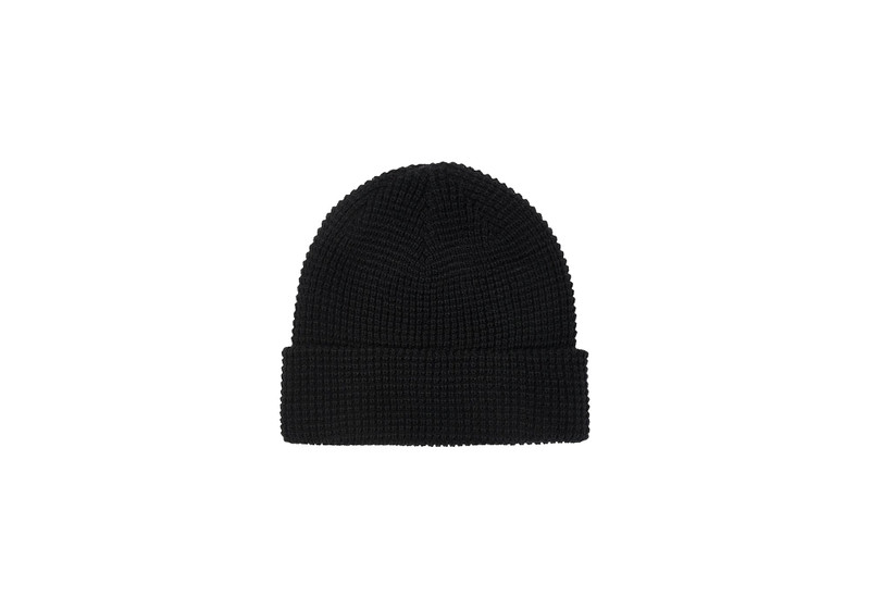 PALACE SOFAR WAFFLE BEANIE BLACK outlook
