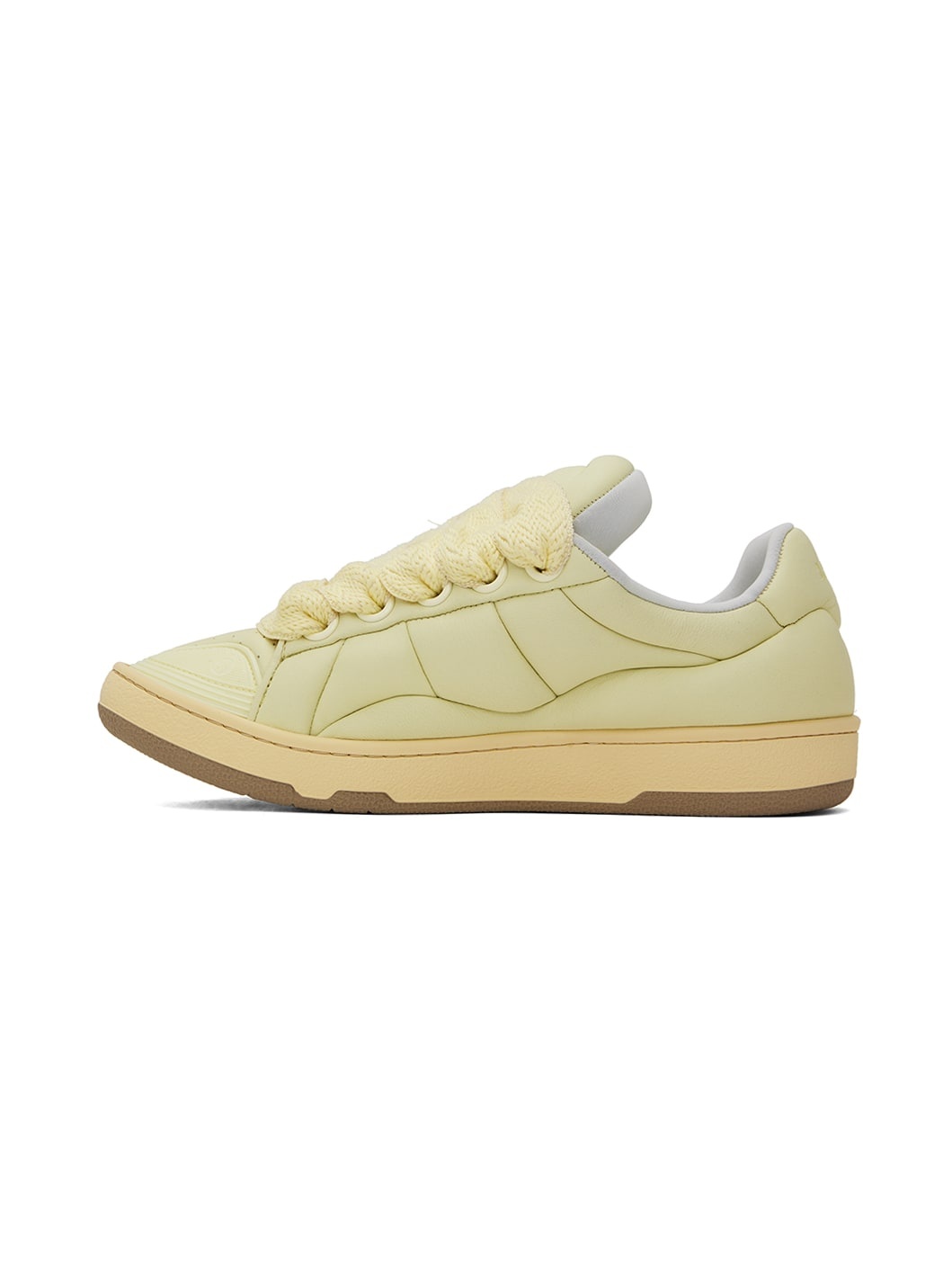 Yellow Curb XL Leather Sneakers - 3